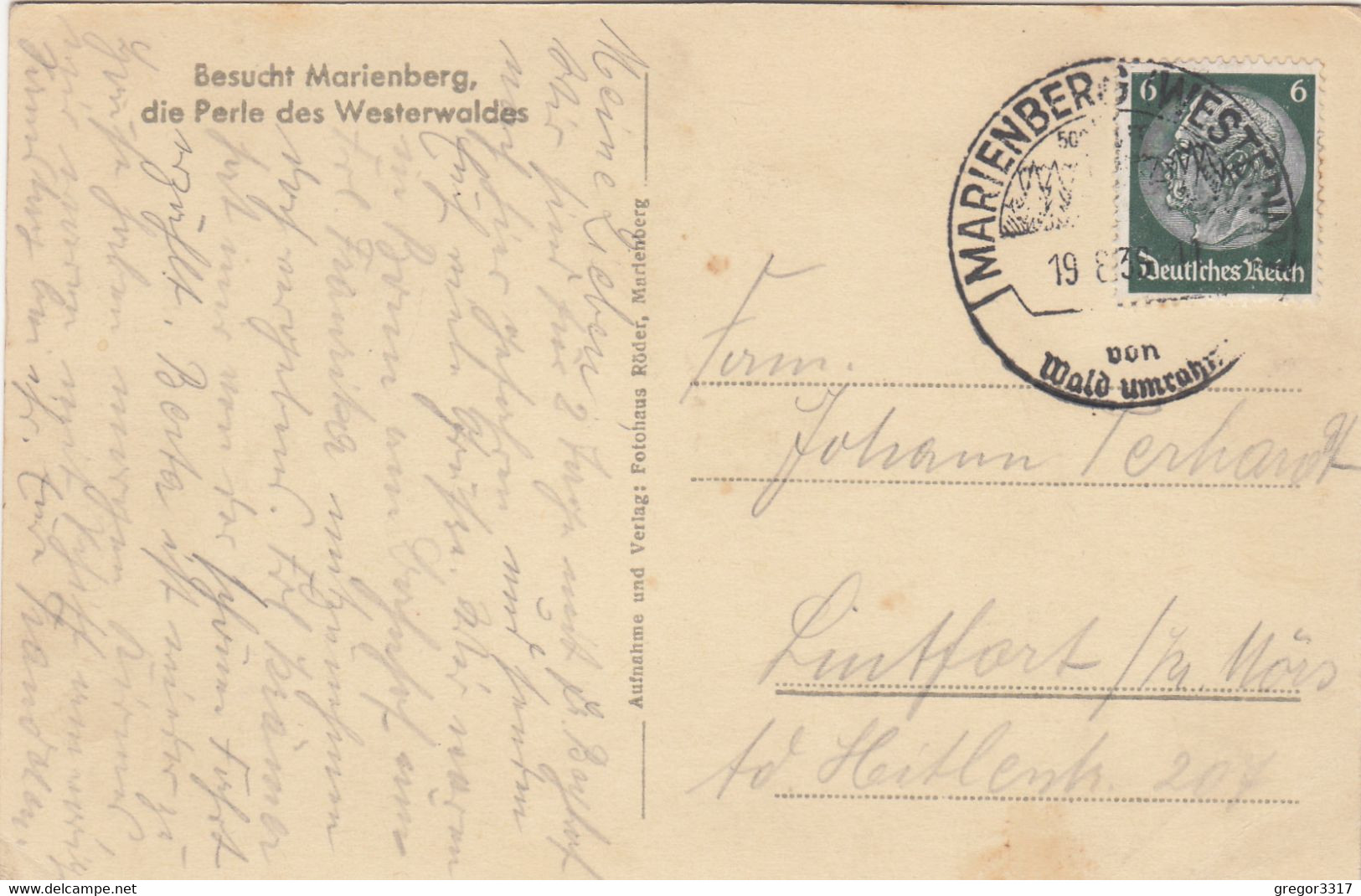 3377)  MARIENBERG - Westerwald - Schäfer Mit Hund Und Schafen - Häuser Im Hintergrund ALT !! 1938 - Bad Marienberg