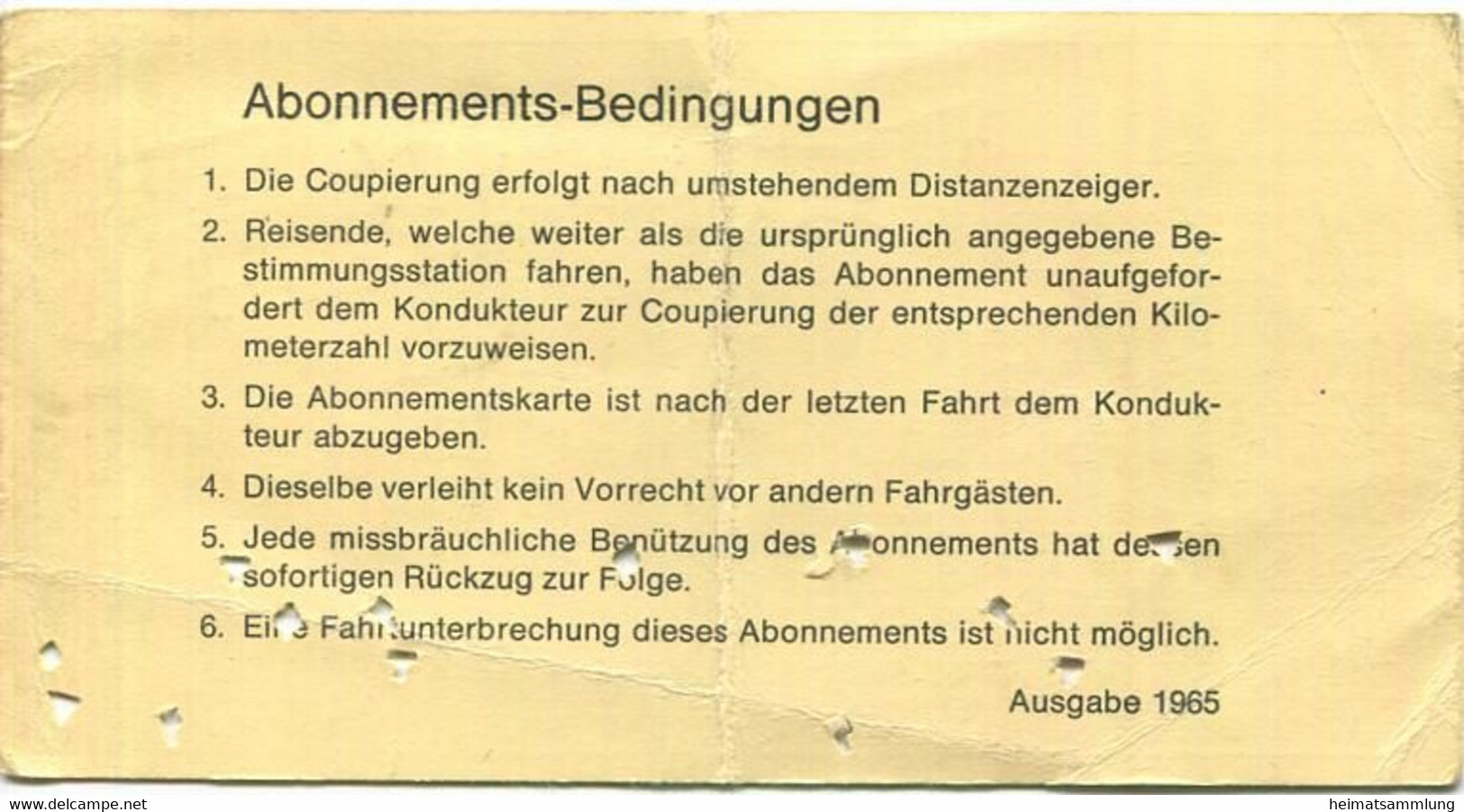 Schweiz - Solothurn-Niederbipp-Bahn - SNB 100 Km Beamten-Abonnements-Karte - Fahrkarte 1968 Taxe Fr. 3.50 - Europa