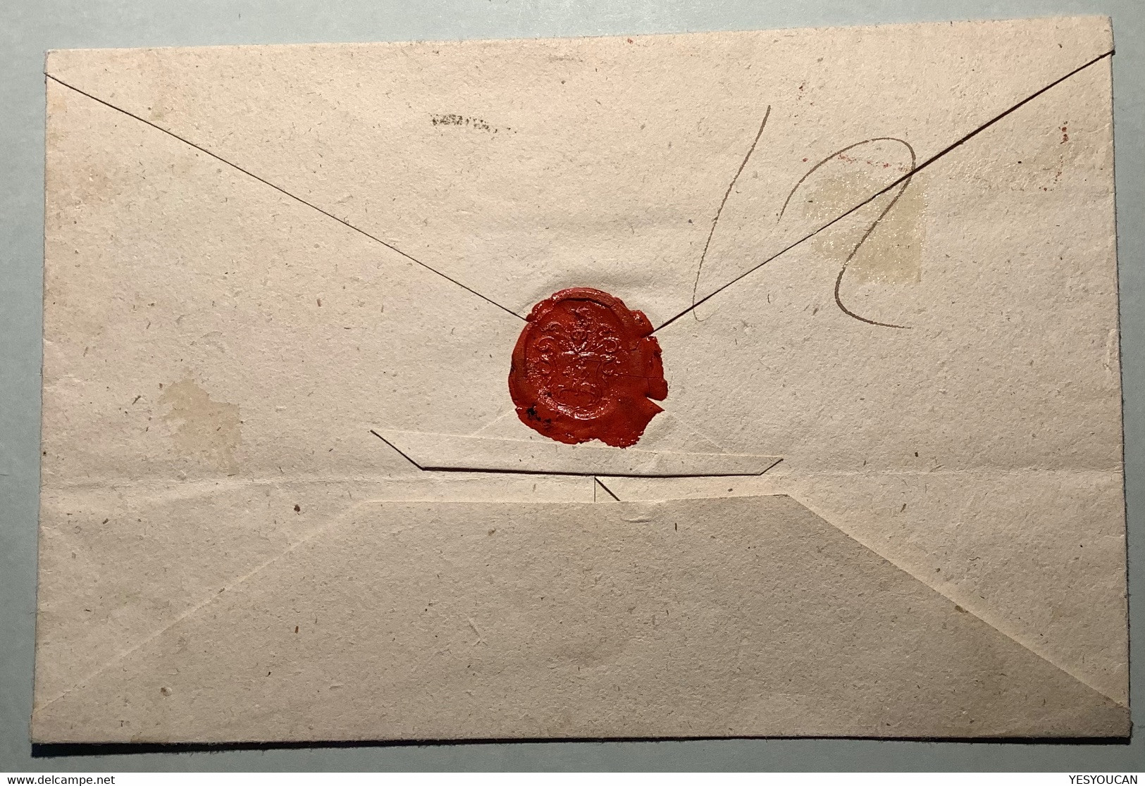 “V.MISKOLCZ” RARE Red 1833-44 Pre-Stamp Cover (Österreich Ungarn Vorphilatelie Brief Hungary Lettre Préphilatelique - ...-1867 Prephilately