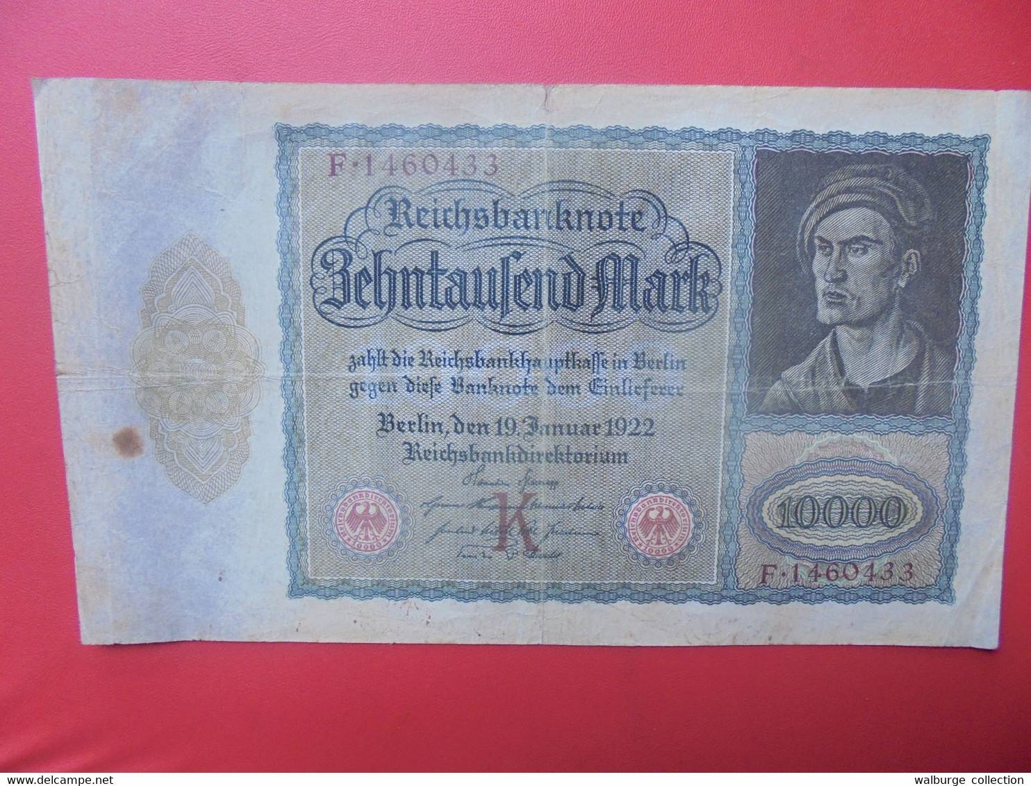 Reichsbanknote 10.000 MARK 1922 Circuler - 10000 Mark