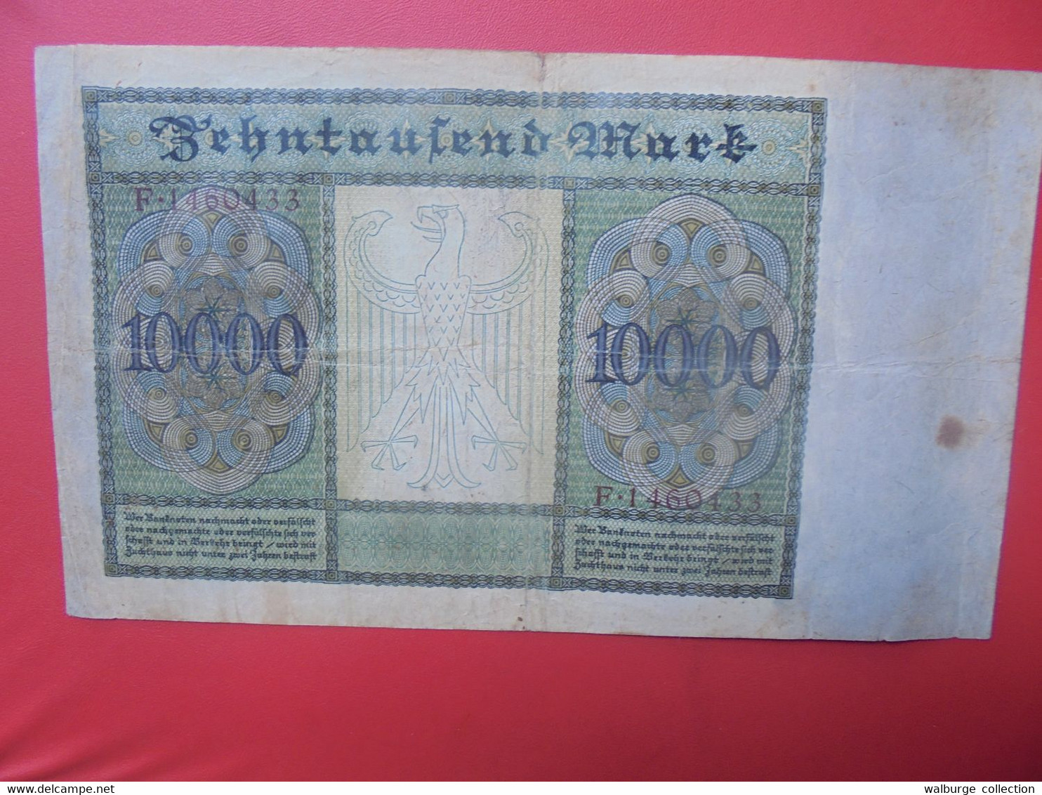 Reichsbanknote 10.000 MARK 1922 Circuler - 10.000 Mark