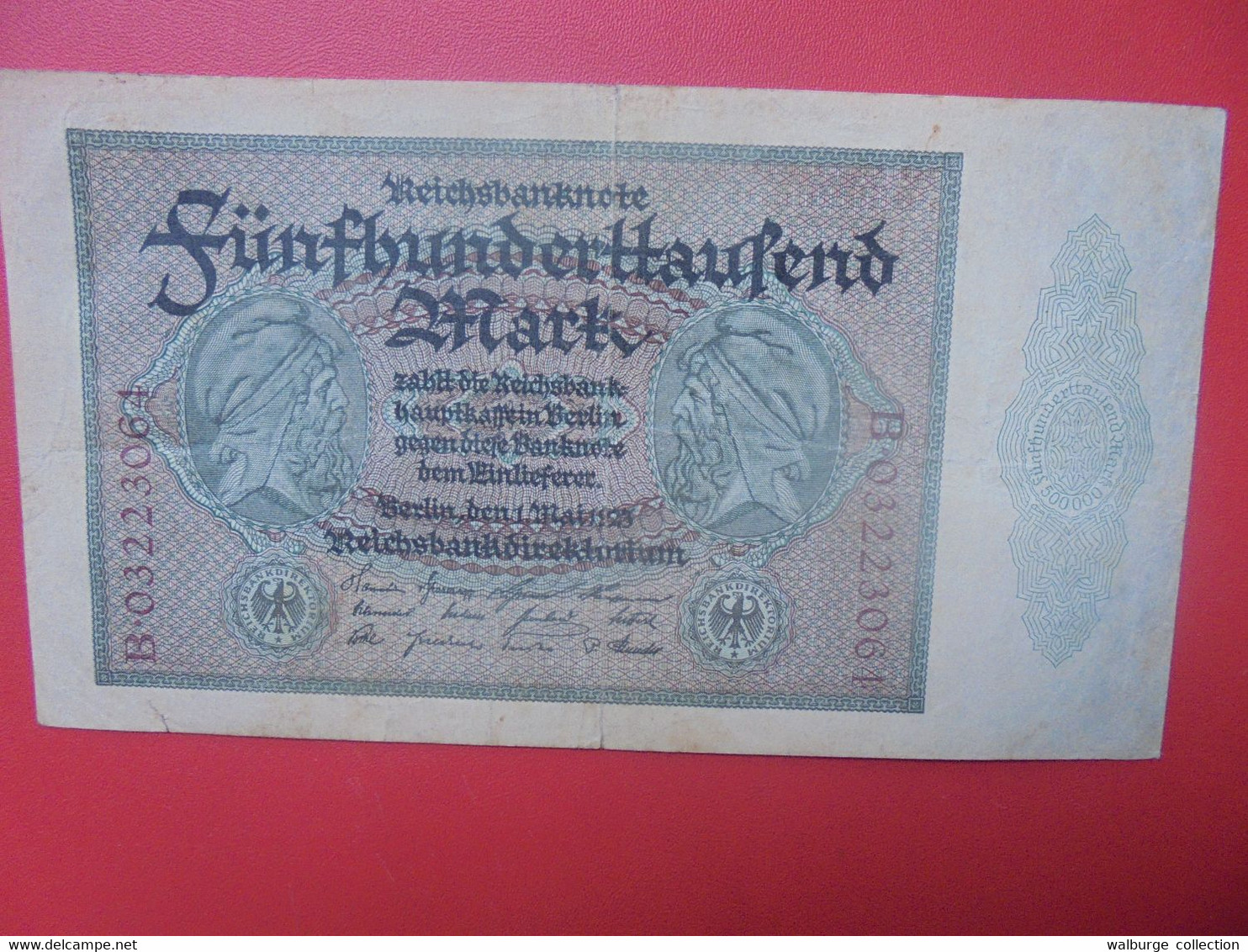 Reichsbanknote 500.000 MARK 1923 Circuler - 500000 Mark