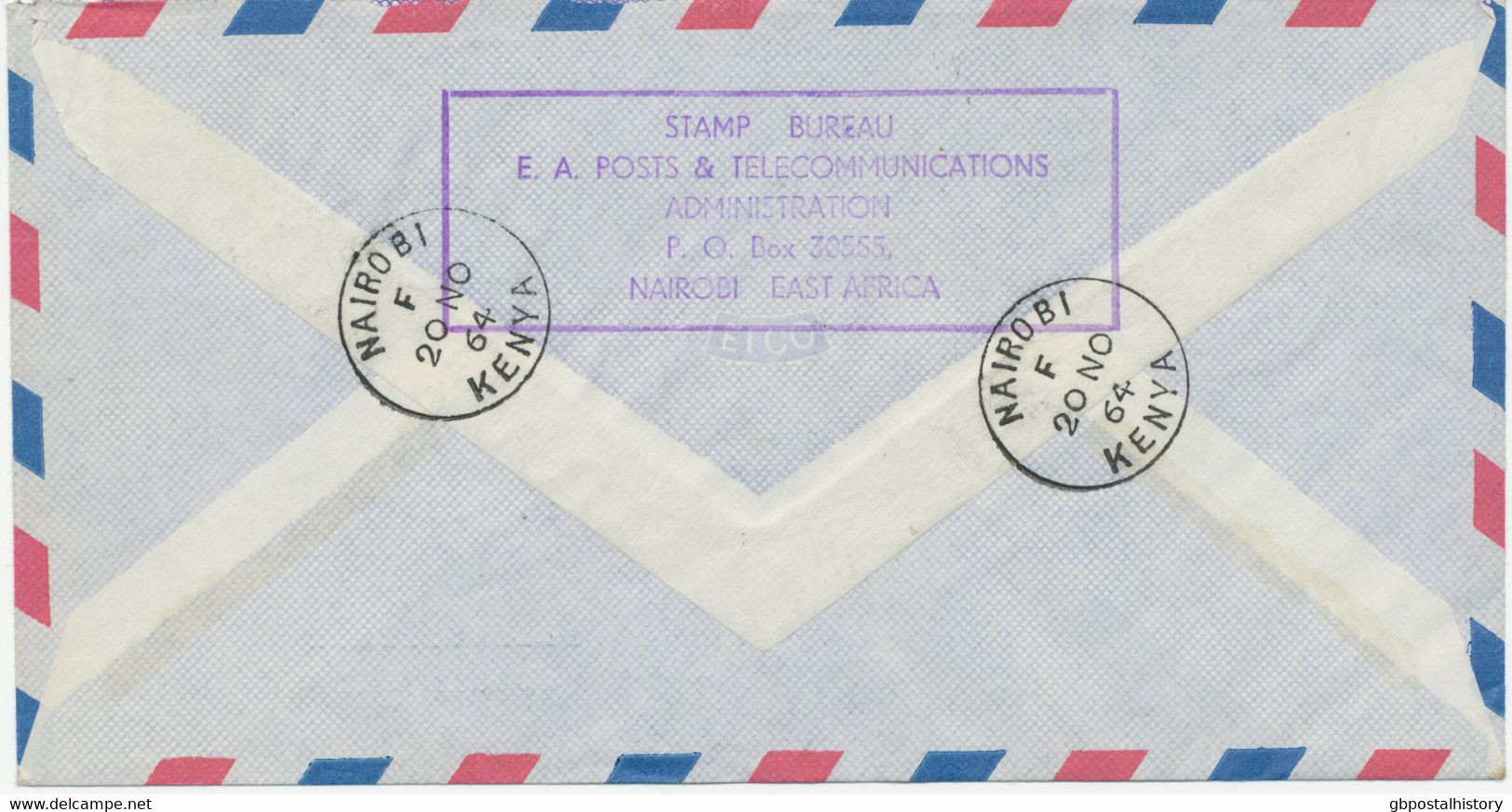 K.U.T. KENYA 1964 Olympic Games Tokyo Set On Superb Registered Express Delivery Airmail - Kenia (1963-...)