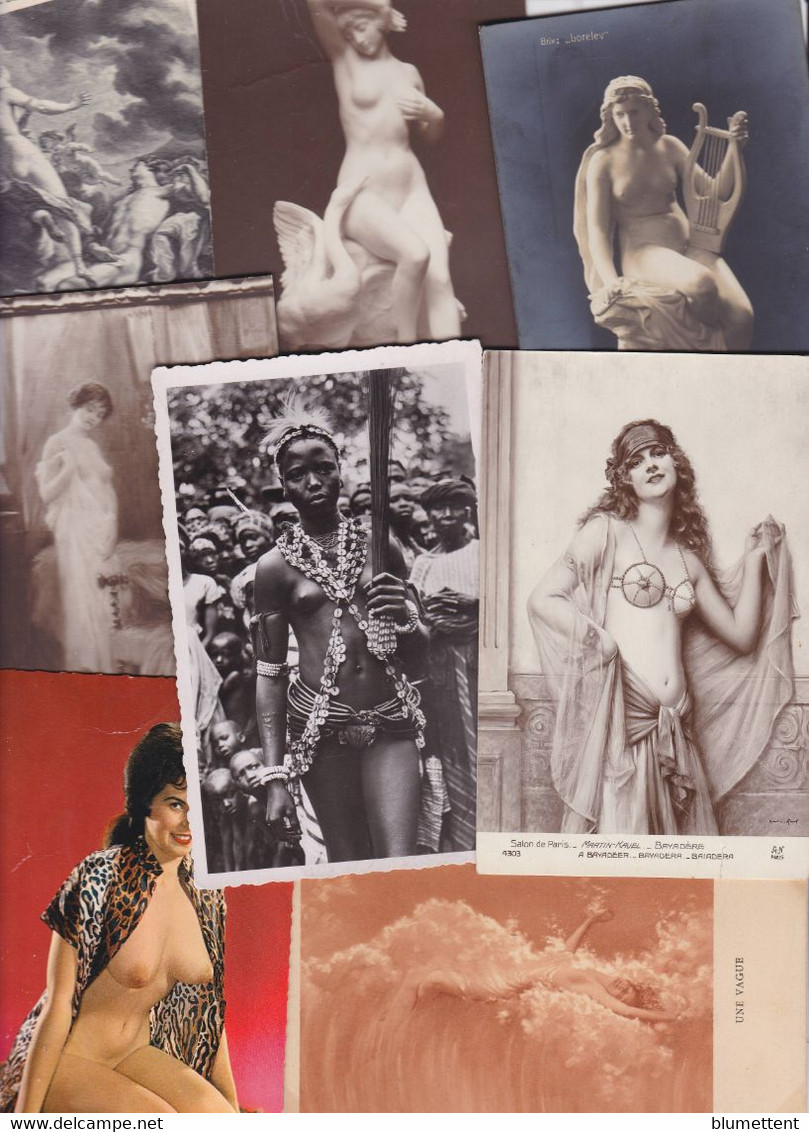 Lot 2932 De 10 CPA Nus Nu Féminin Femme Nue Nude Artistique Woman Girl Déstockage Pour Revendeurs Ou Collectionneurs - 5 - 99 Postcards