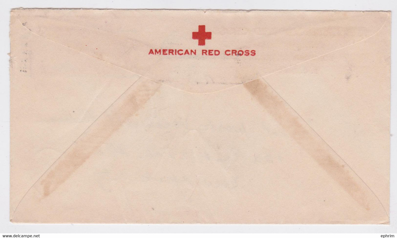 The American Red Cross Hawaii Honolulu Printed Mail Cover 1947 Lettre Croix-Rouge Usa - Hawaii