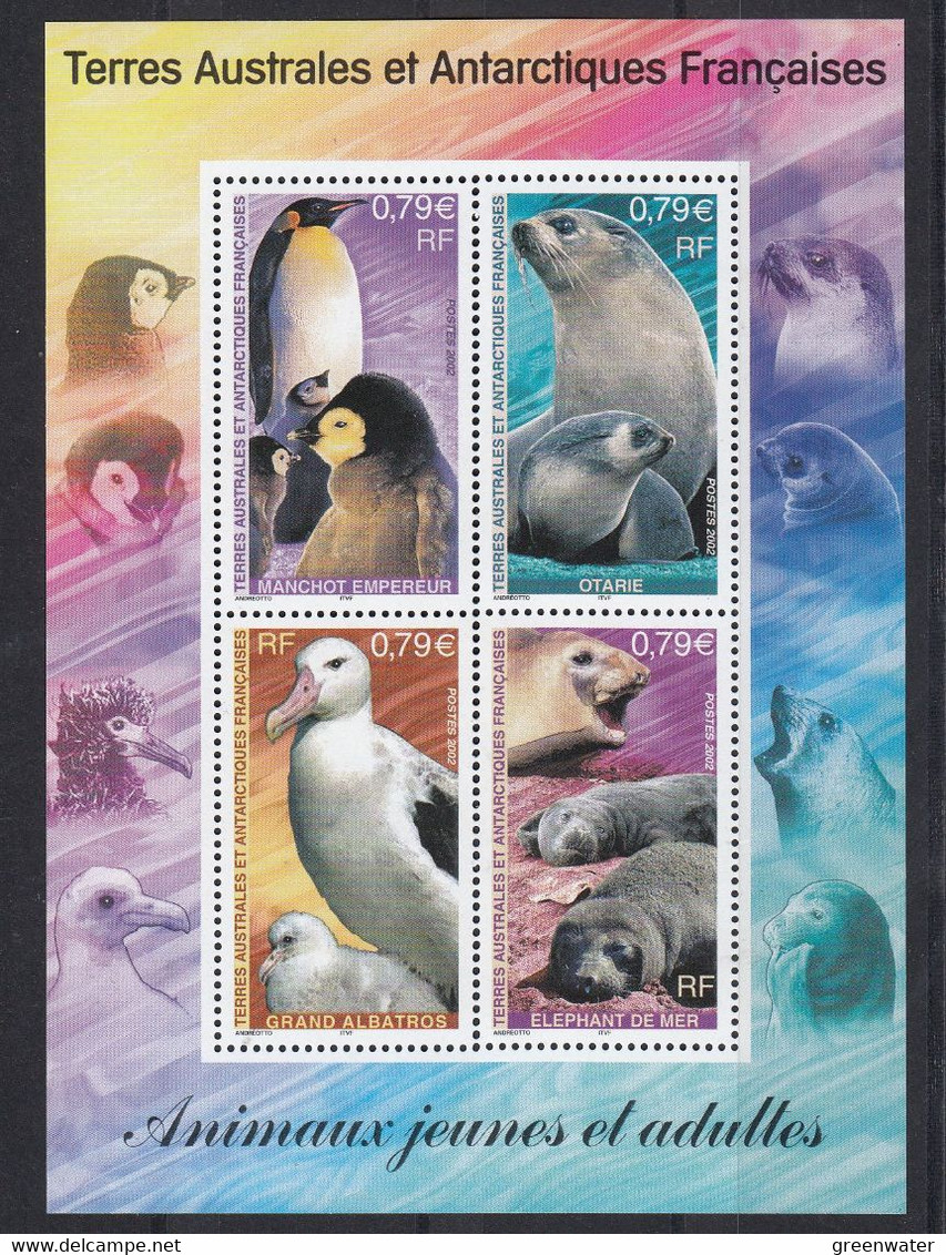 TAAF 2002 Animaux Jeunes Et Adultes M/s ** Mnh (51669) - Blocs-feuillets