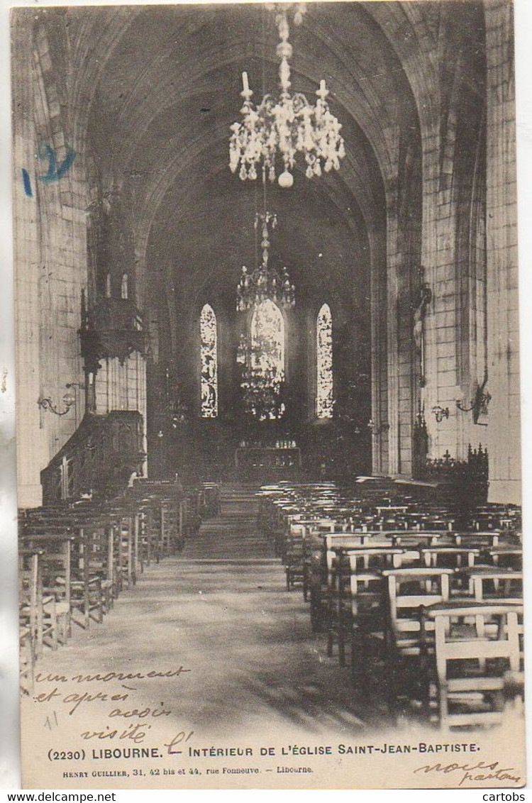 33 LIBOURNE Intéreur De L'Eglise Saint-Jean-Baptiste - Libourne