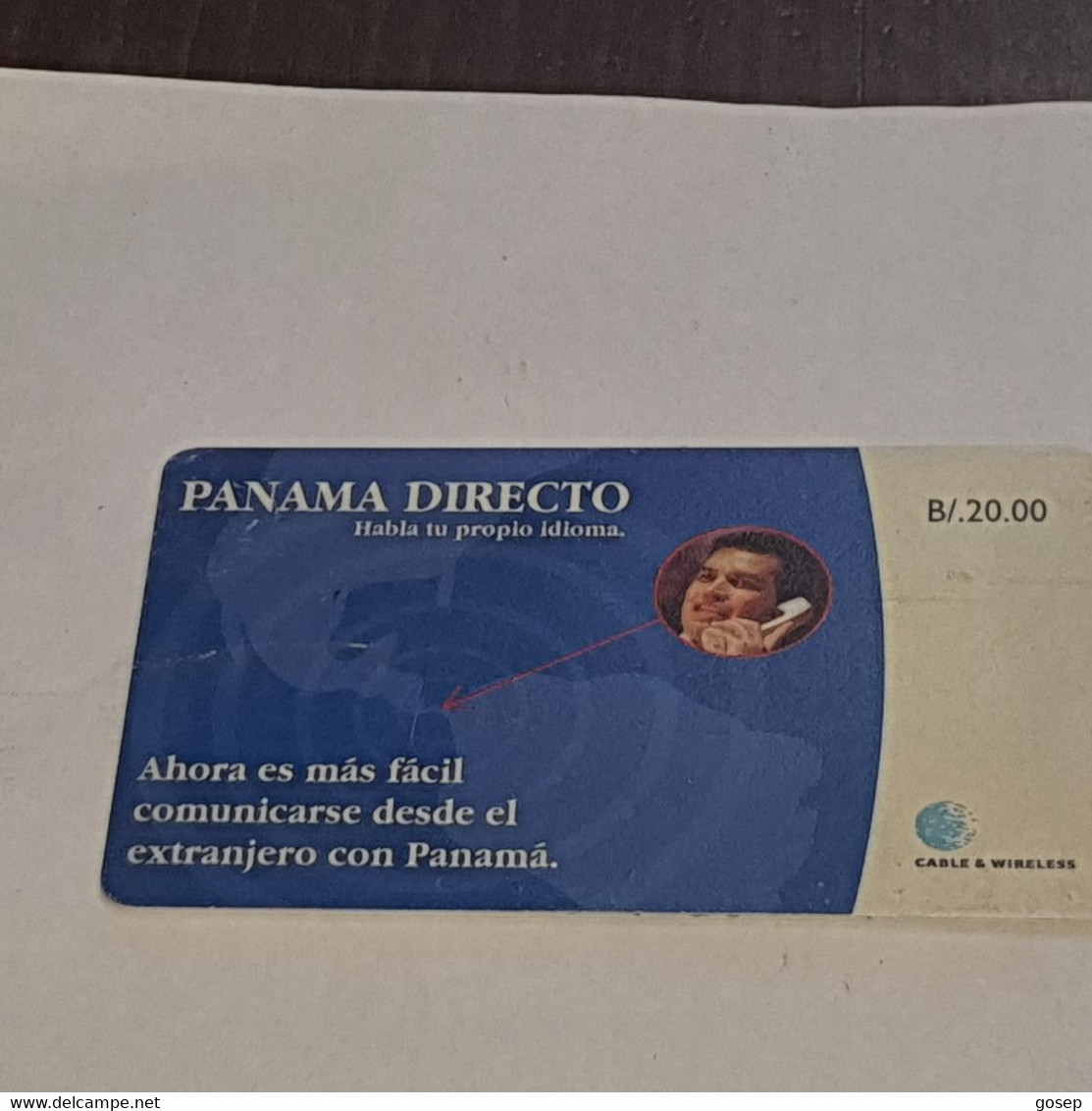 PANAMA-(PAN-C&W-045)-panama Directo-(4)-(b/.20.00)-(0001402822)-used Card+1card Prepiad Free - Panama
