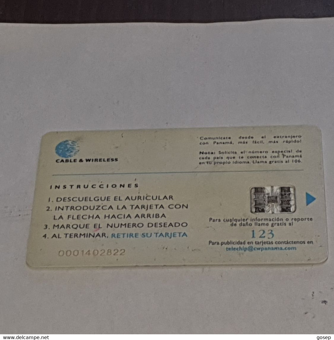 PANAMA-(PAN-C&W-045)-panama Directo-(4)-(b/.20.00)-(0001402822)-used Card+1card Prepiad Free - Panama