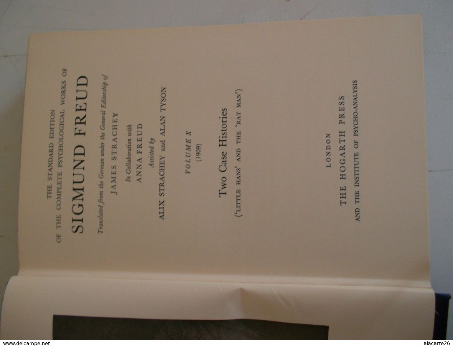 The Standard édition Of The Complete Psychological Works Of SIGMUND FREUD Vol. X (1909) - Psychologie