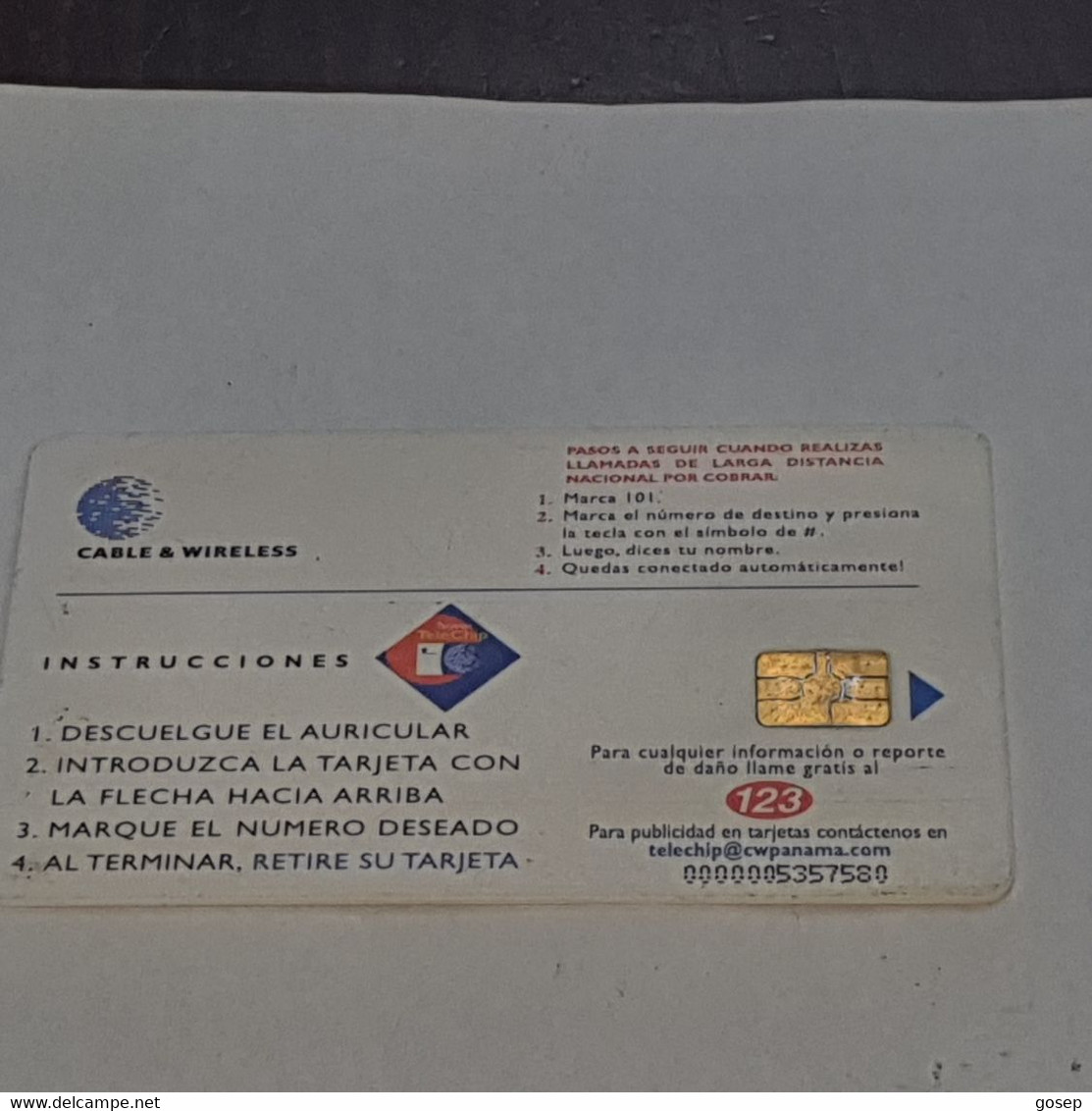 PANAMA-(PAN-C&W-059B)-Ahora Mejorado Agil101-(8)-(b/.5.00)-(0000005357580)-used Card+1card Prepiad Free - Panama