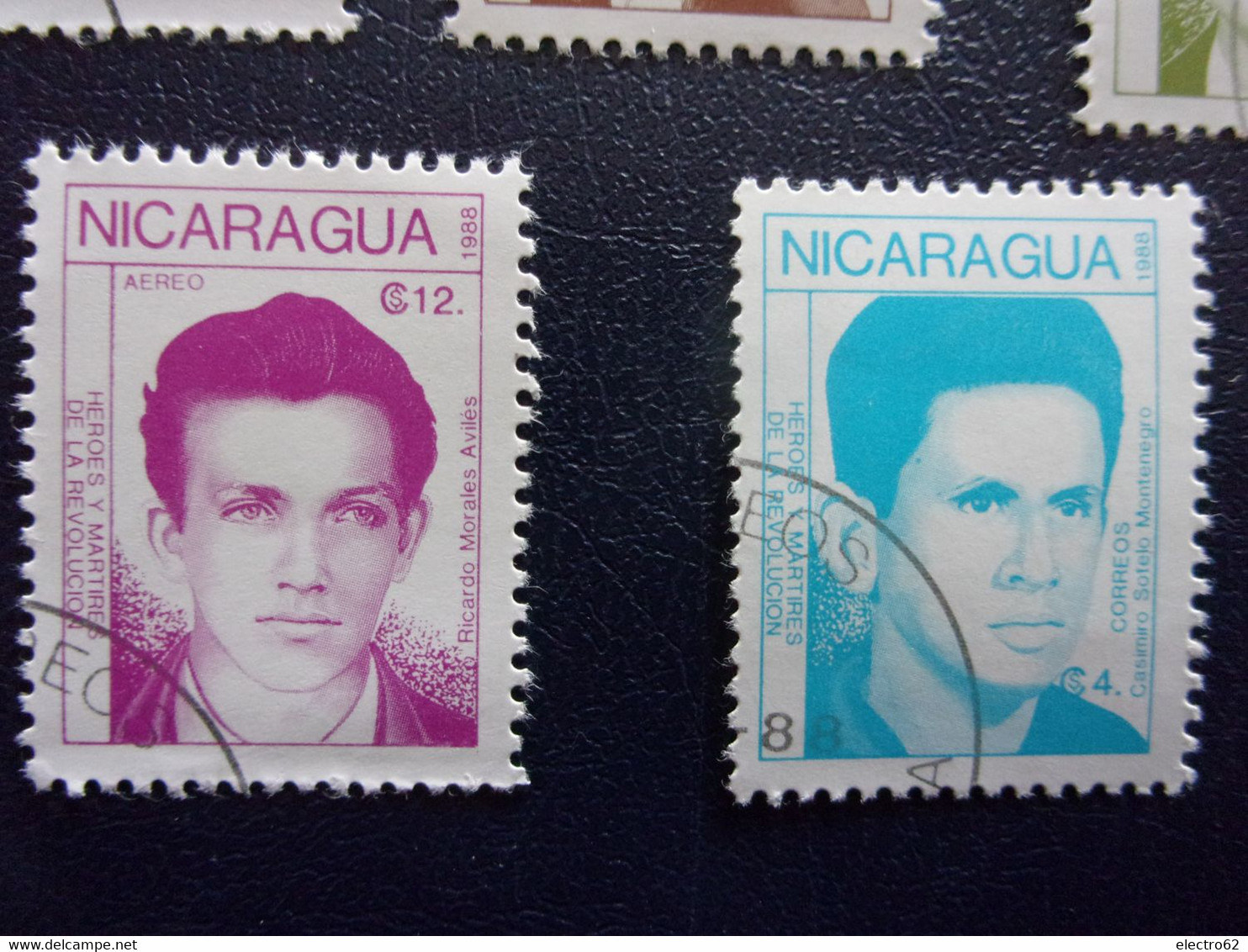 Nicaragua 1988 héros et martyrs révolution Casimiro Sotelo Ricardo Silvio Pedro Oscar Julio José Edouardo