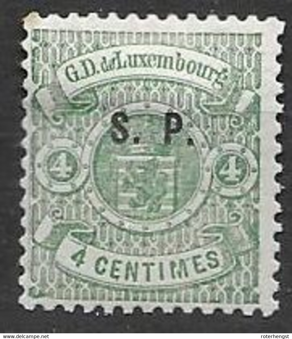 Luxemburg Mint Original Gum With Hinge * 220 Euros (genuine Small Overprint) 1881 At 10% - Strafport