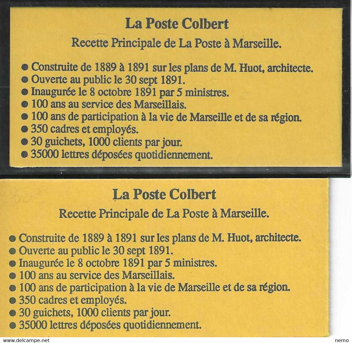 2712-CP1 CARNET LA POSTE COLBERT  MARIANNE DE BRIAT - Autres & Non Classés