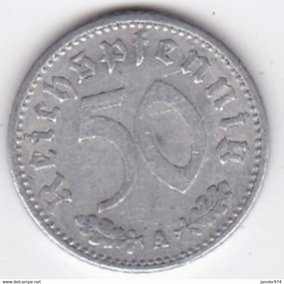 50 Reichspfennig 1935 A BERLIN. Aluminium - 50 Reichspfennig