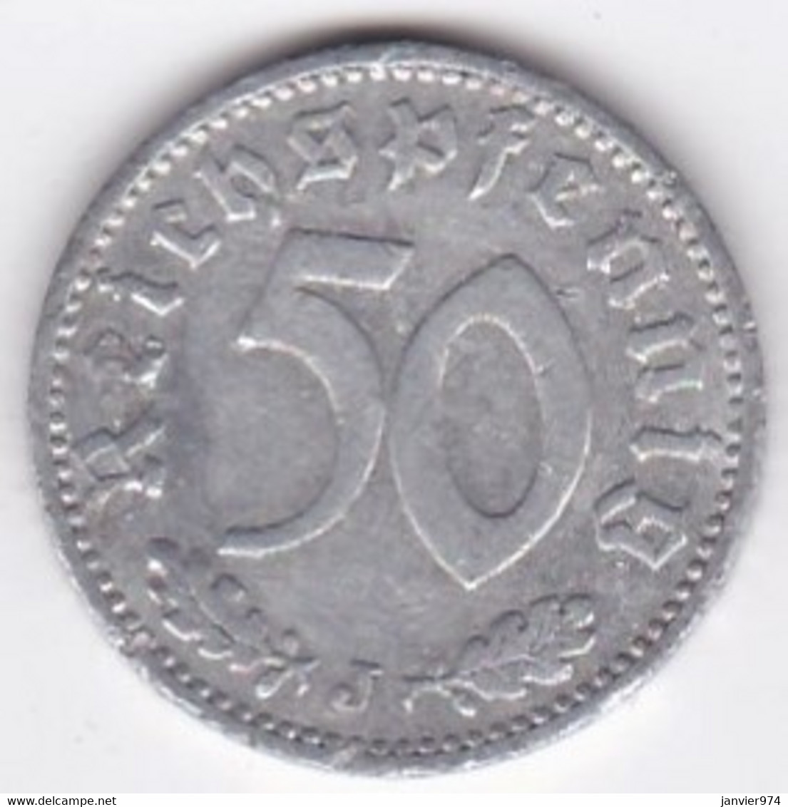 50 Reichspfennig 1939 J HAMBOURG,  Aluminium - 50 Reichspfennig