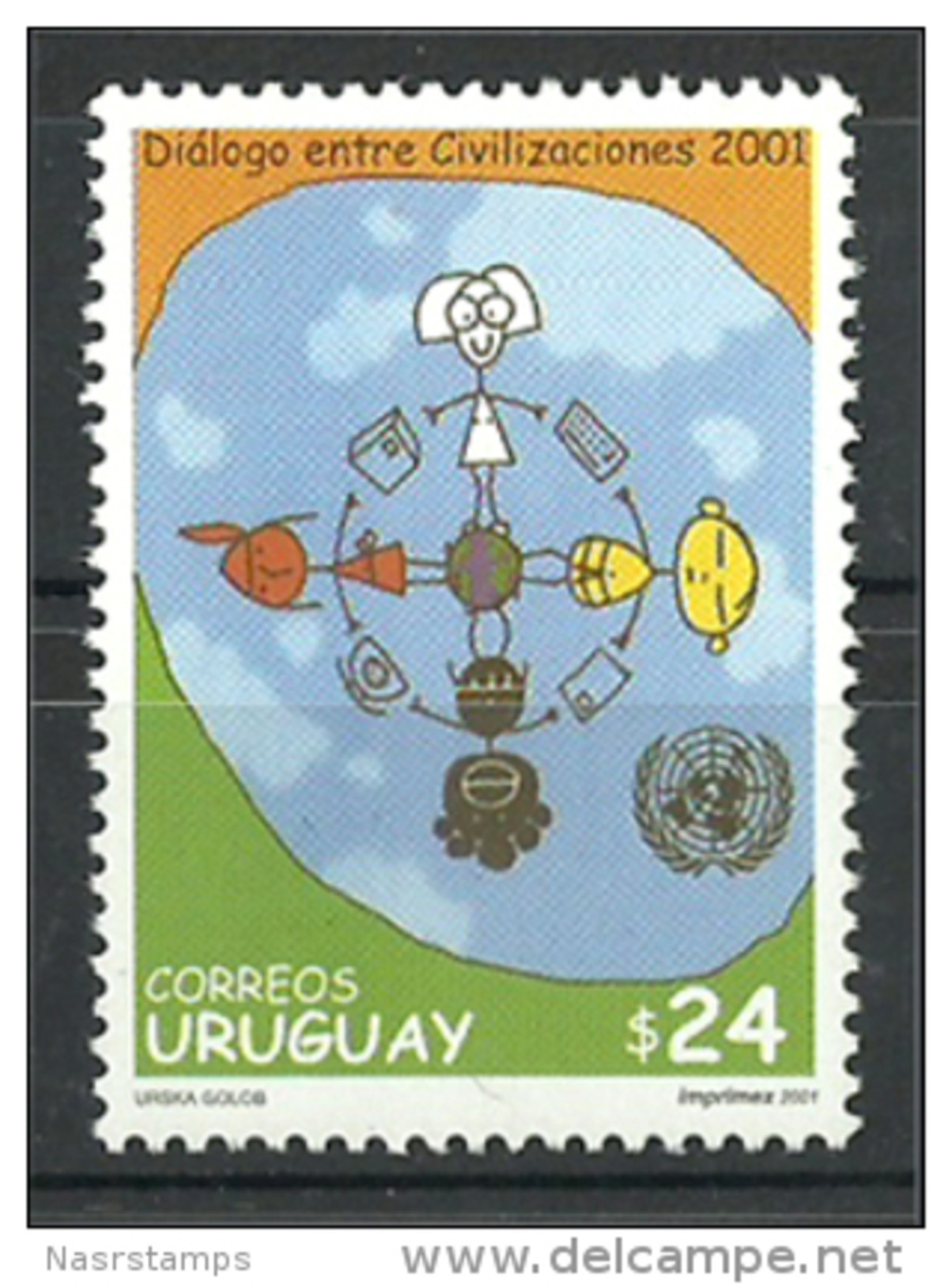 Uruguay - 2001 - ( Year Of Dialogue Among Civilizations / Dialog / Civilisations ) - MNH (**) - Emissioni Congiunte