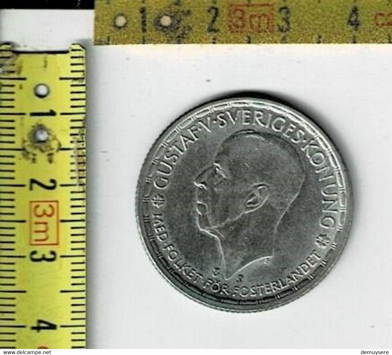 210417 - M 1062 - GUSTAVE V  SVERIGES KONUNG2 KR 1947 - ARGEN ZILVER - Sweden