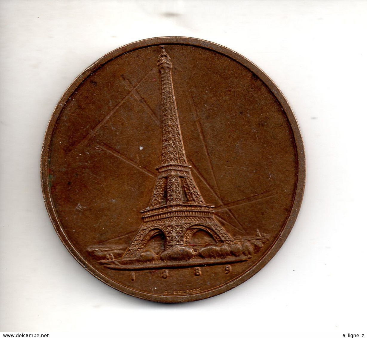 REF M5  : Monnaie COIN JETON Médaille Souvenir D'une Visite Au Stand De La Monnaie Foire Paris 1957 A BRETON Tour Eiffel - Sonstige & Ohne Zuordnung