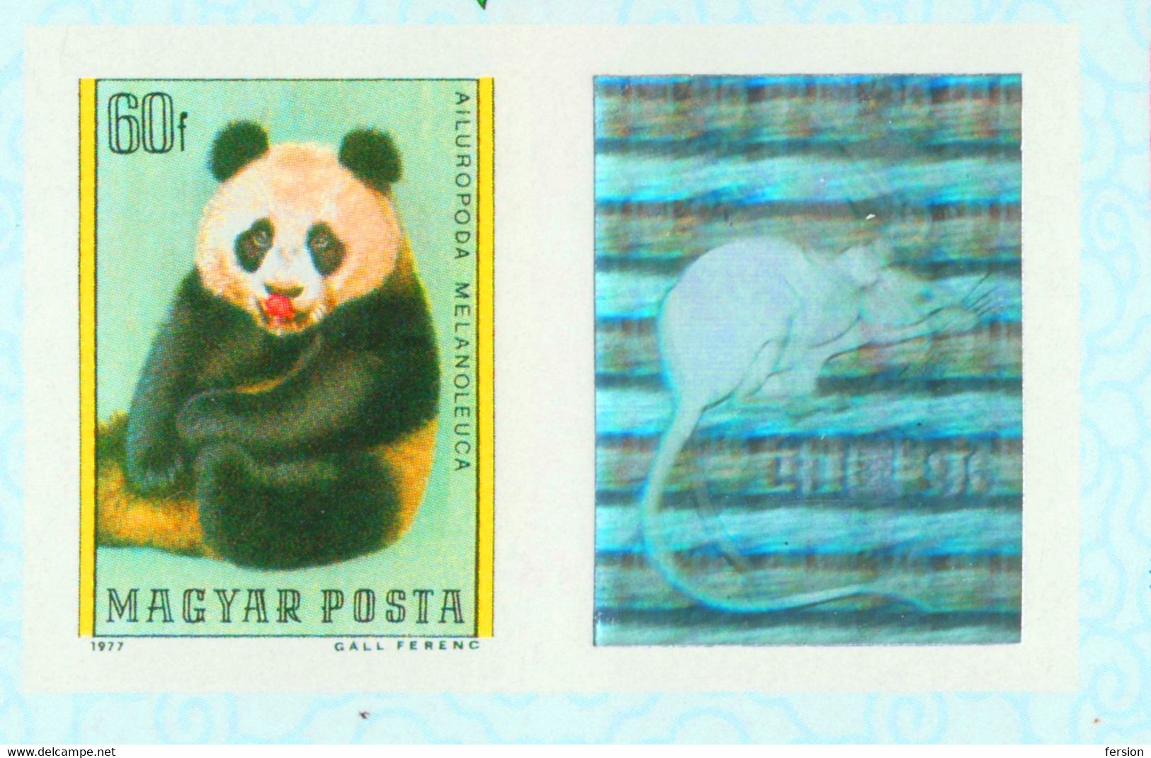 Panda BEAR Rat DRAGON 9th Asia Stamp Exhibition CHINA Beijing Asia Hologram Holography Philatelist Sheet 1996 Hungary - Francobolli Di Beneficenza