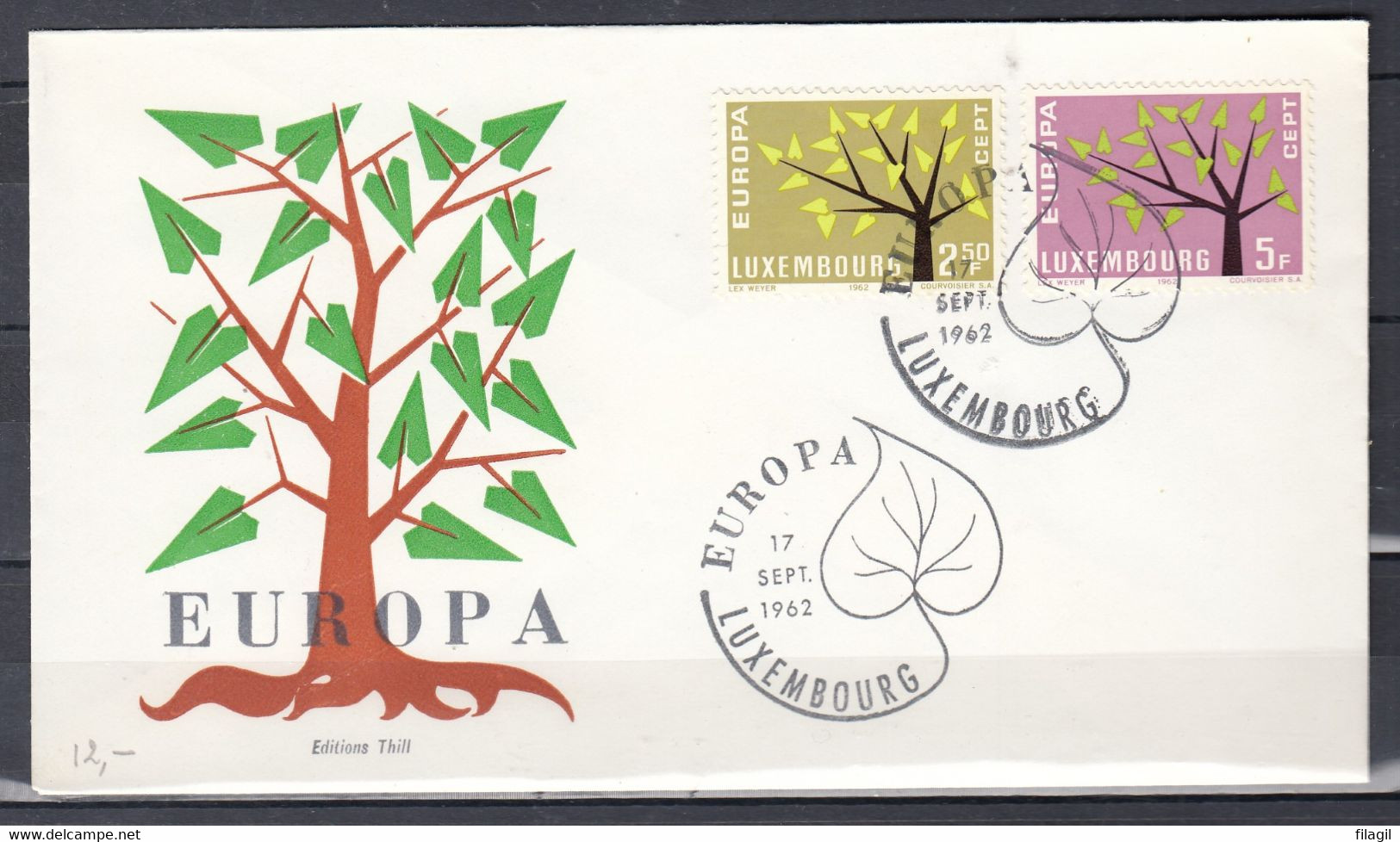 Brief Van Luxembourg Europa - 1962
