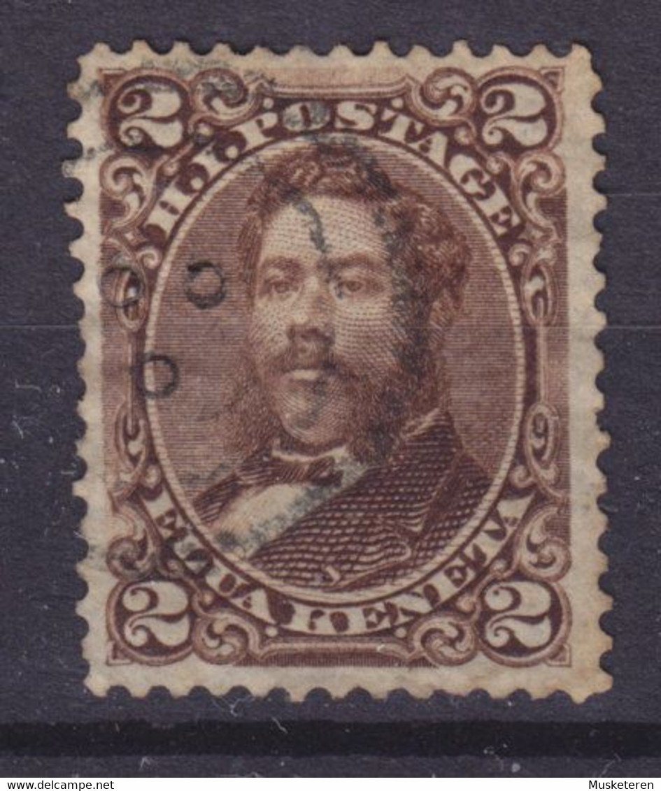 Hawaii 1871 Mi. 20    2c. King Kalakaua I. Perfin Perforé Lochung '3 Pinholes In Triangle' SCARCE !!! (2 Scans) - Hawaii