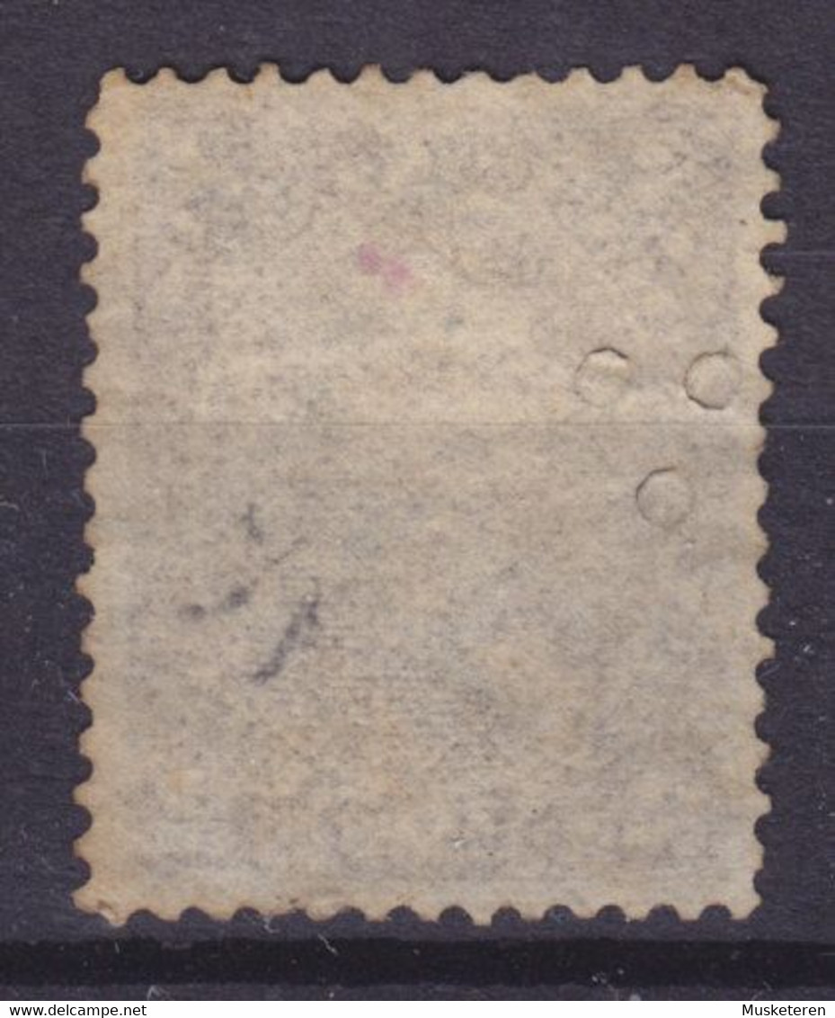 Hawaii 1871 Mi. 20    2c. King Kalakaua I. Perfin Perforé Lochung '3 Pinholes In Triangle' SCARCE !!! (2 Scans) - Hawaii