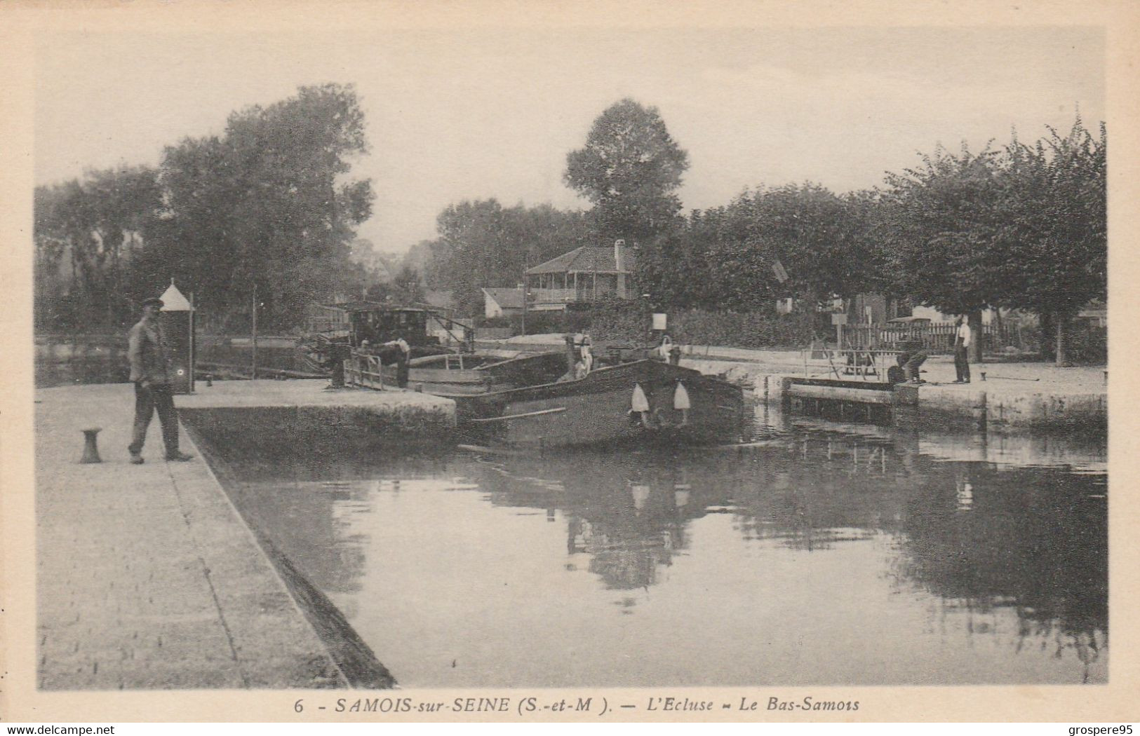 SAMOIS SUR SEINE  L'ECLUSE AVEC PENICHE - Samois