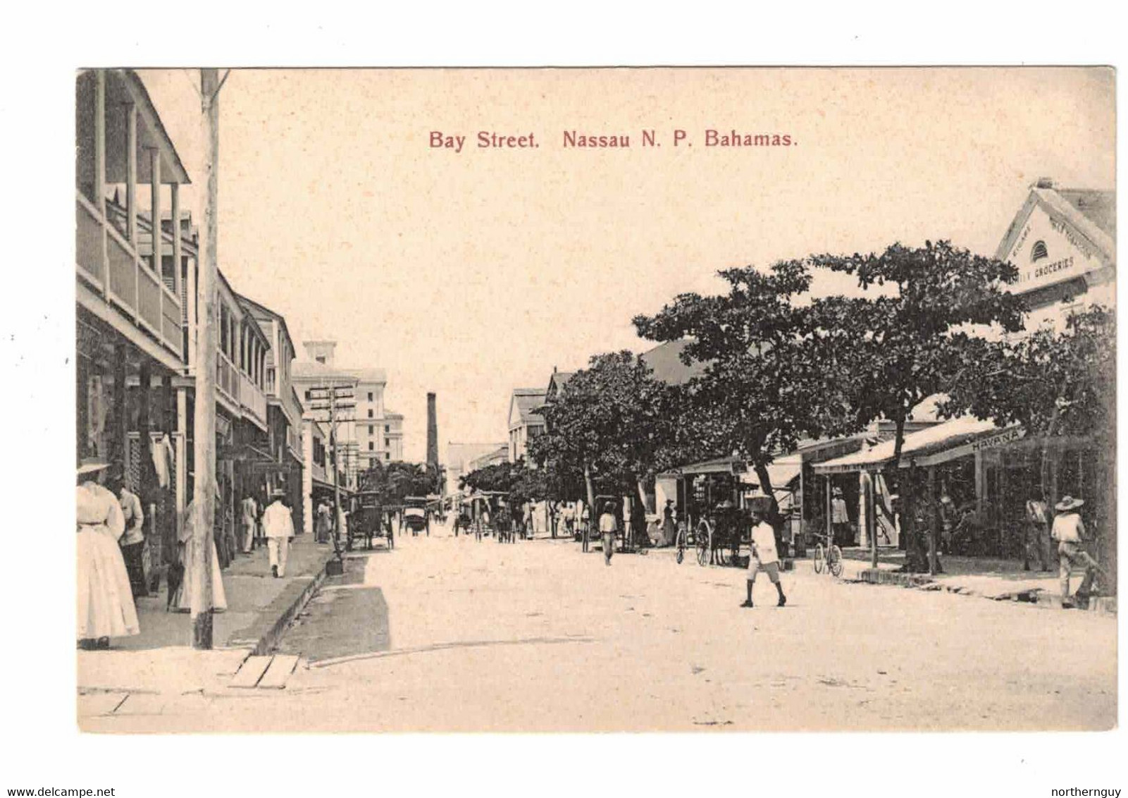 Nassau, Bahama, Caribbean, "Bay Street, Nassau, N. P. Bahamas, Pre-1915 Sands Postcard - Other & Unclassified