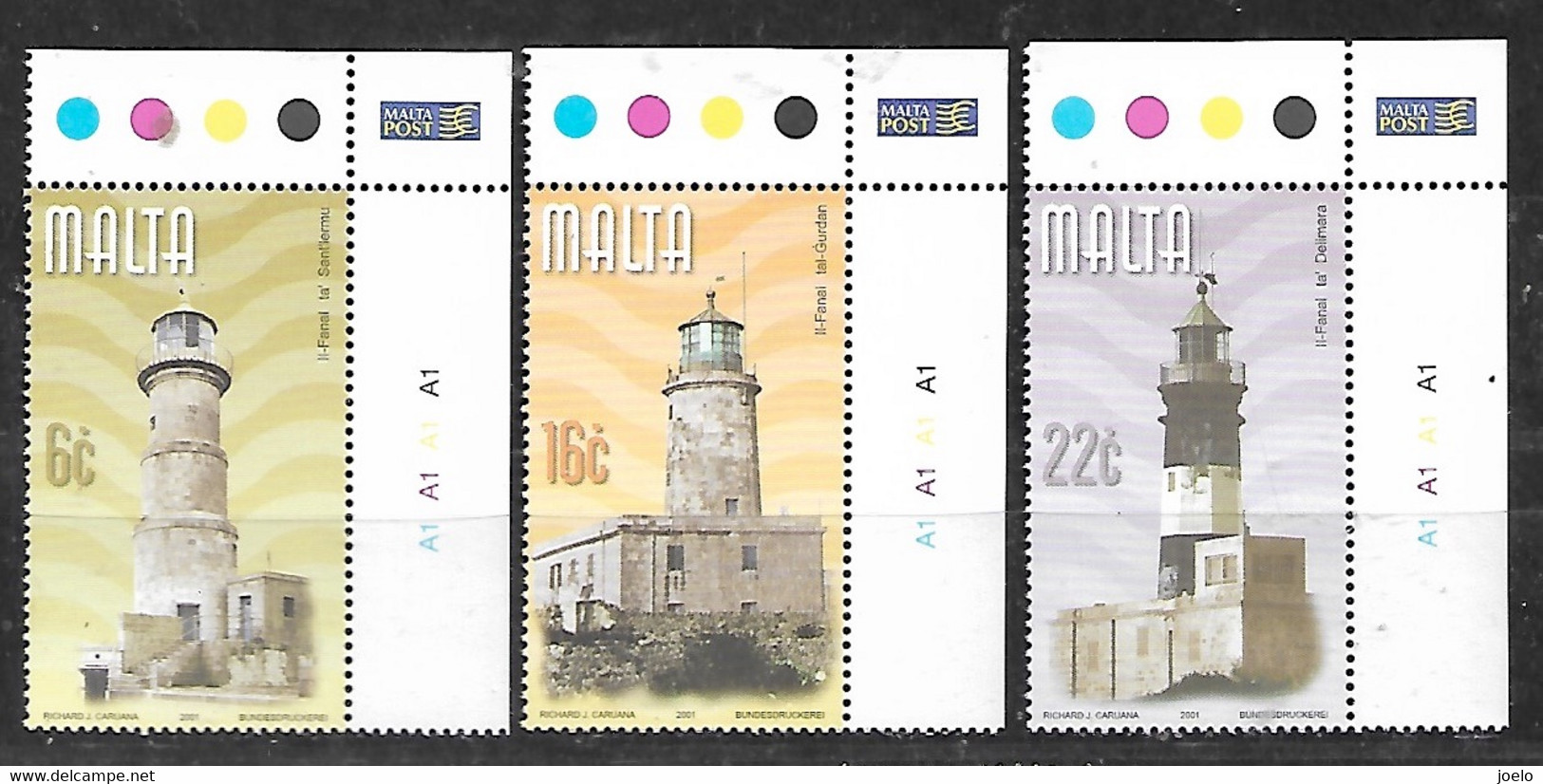 MALTA 2001 LIGHTHOUSES SET MNH - Malta