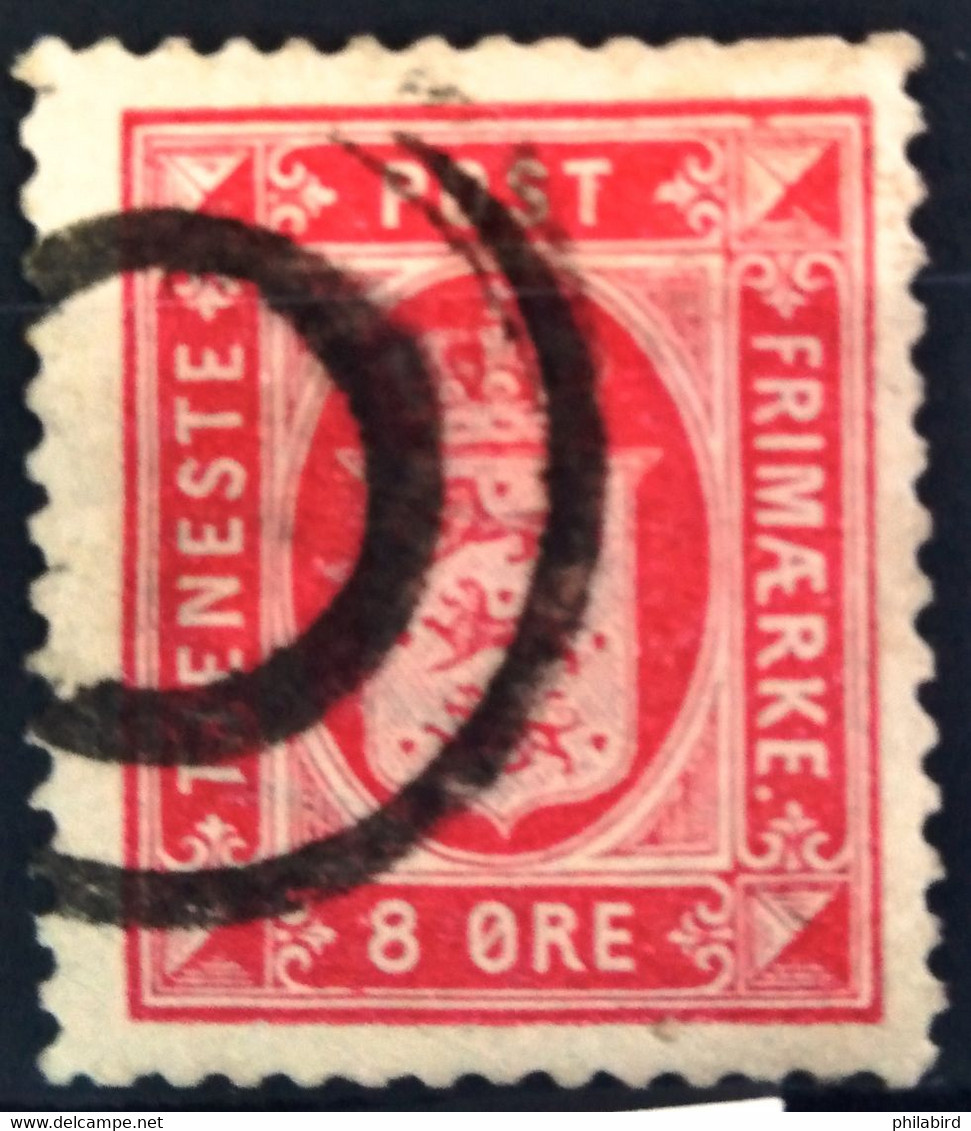 DANEMARK                          SERVICE 8 (A)                          OBLITERE - Service