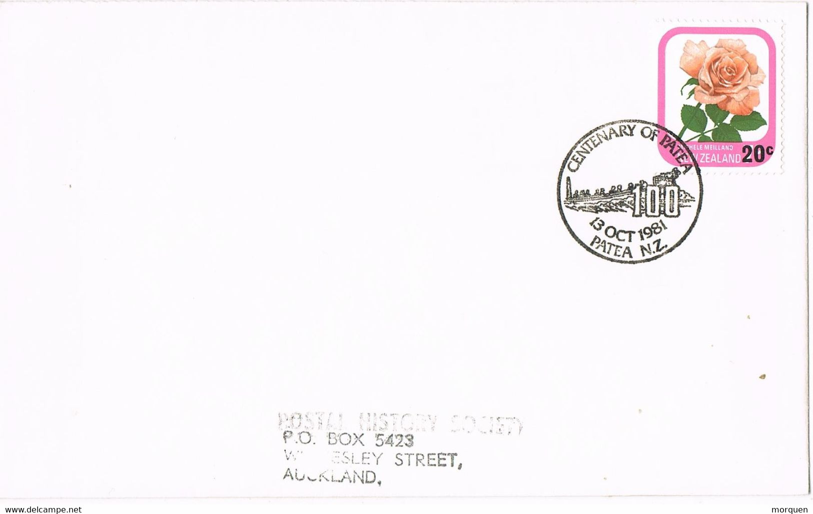 40121. Carta PATEA (New Zealand) 1981. Centenario PATEA. Poblacion Maori - Briefe U. Dokumente