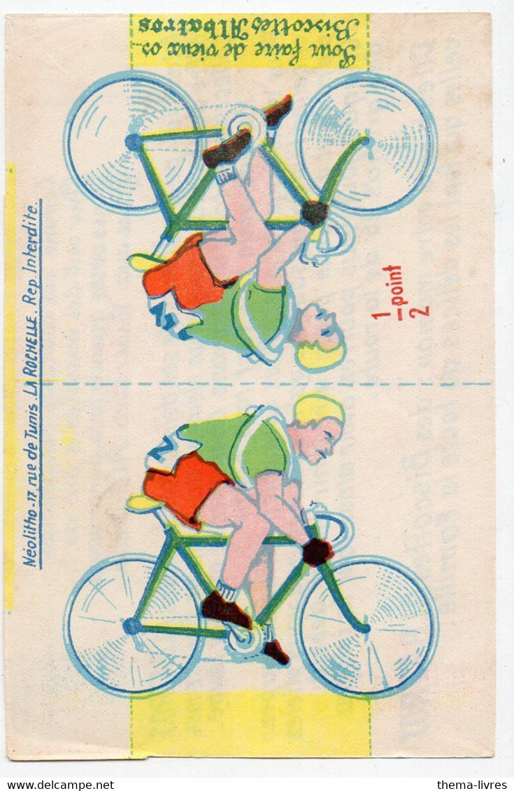 (cyclisme) Fontenay Le Comte (85 Vendée) BISCOTTES ALBATROS  Coureur Cycliste à Découper Et Coller (PPP28299) - Publicidad