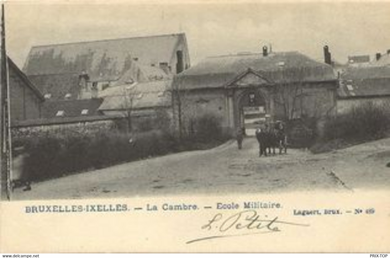 REF3979/  CP-PK Bruxelles - Ixelles La Cambre - Ecole Militaire Animée - Elsene - Ixelles