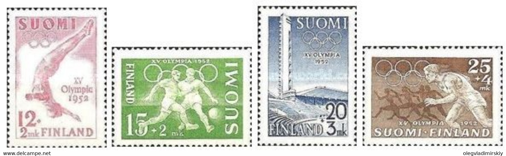 Finland 1952 Summer Olympic Games In Helsinki Set Of 4 Stamps MNH (**) - Summer 1952: Helsinki