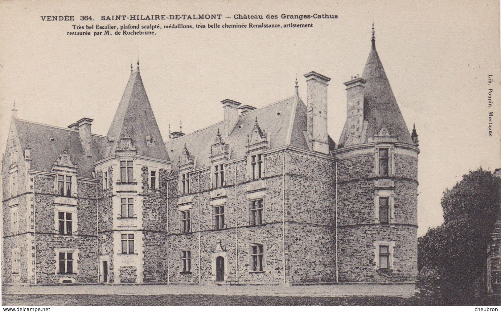 85. SAINT HILAIRE DE TALMONT. CPA. CHATEAU DES GRANGES CATHUS - Talmont Saint Hilaire