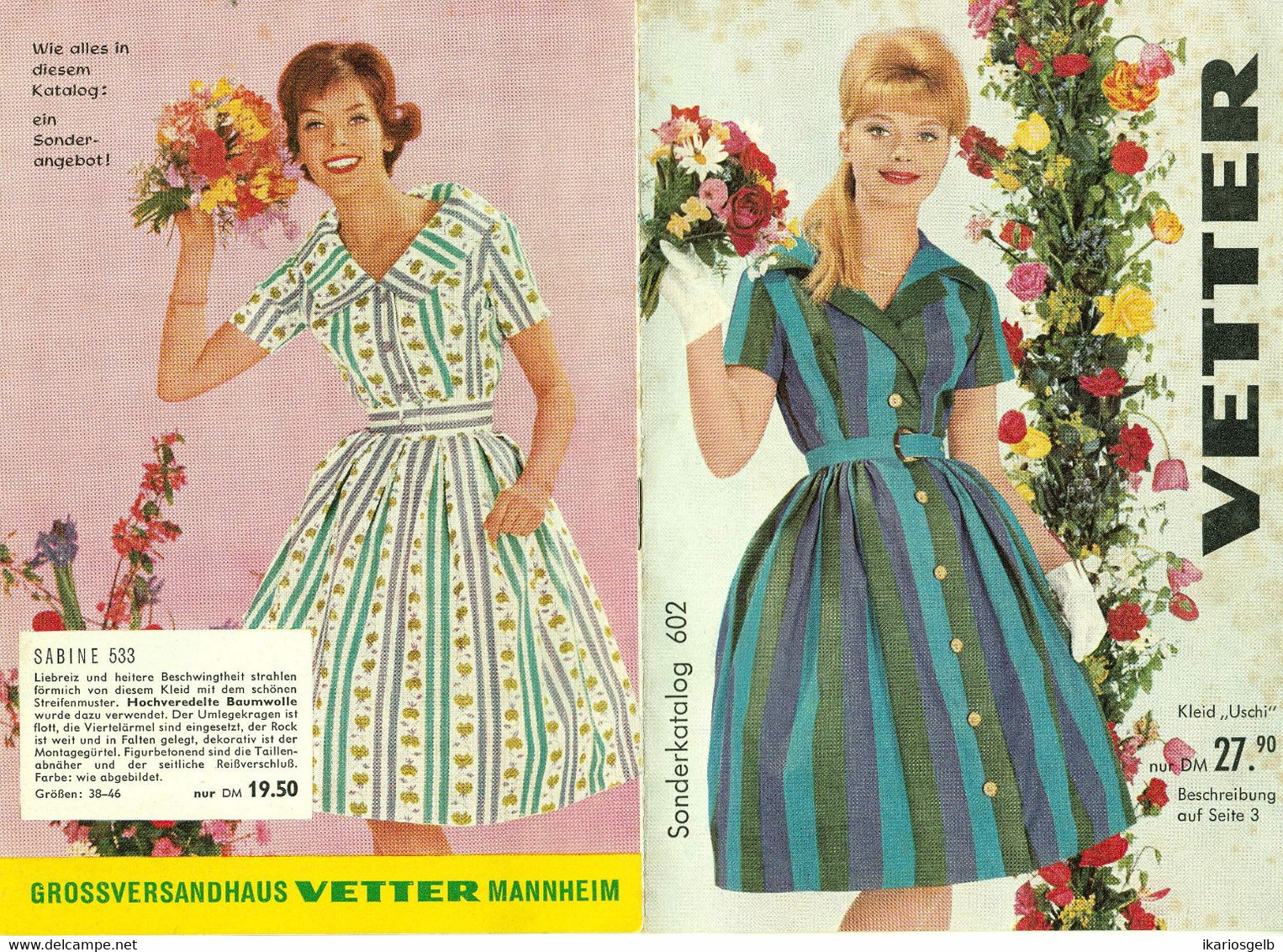 Mannheim 1959 8-s Deko Produktkatalog " Vetter Großversandhaus Sommermode " Reklame Werbung A5 - Publicités