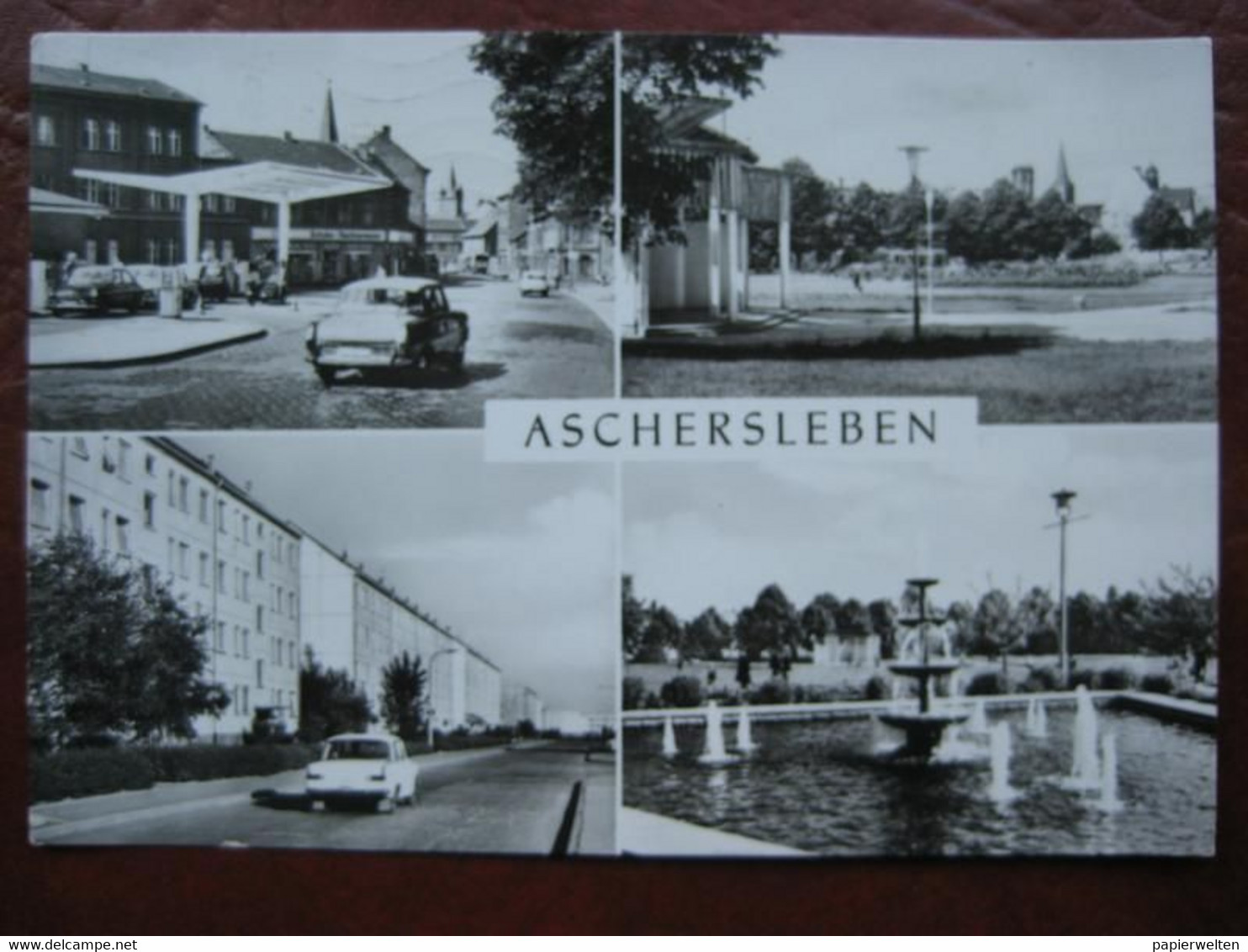 Aschersleben (Salzlandkreis) - Mehrbildkarte (Johannisplatz / Platz Der Jugend / Valentina-Tereschkowa-Str. ...) Auto! - Aschersleben