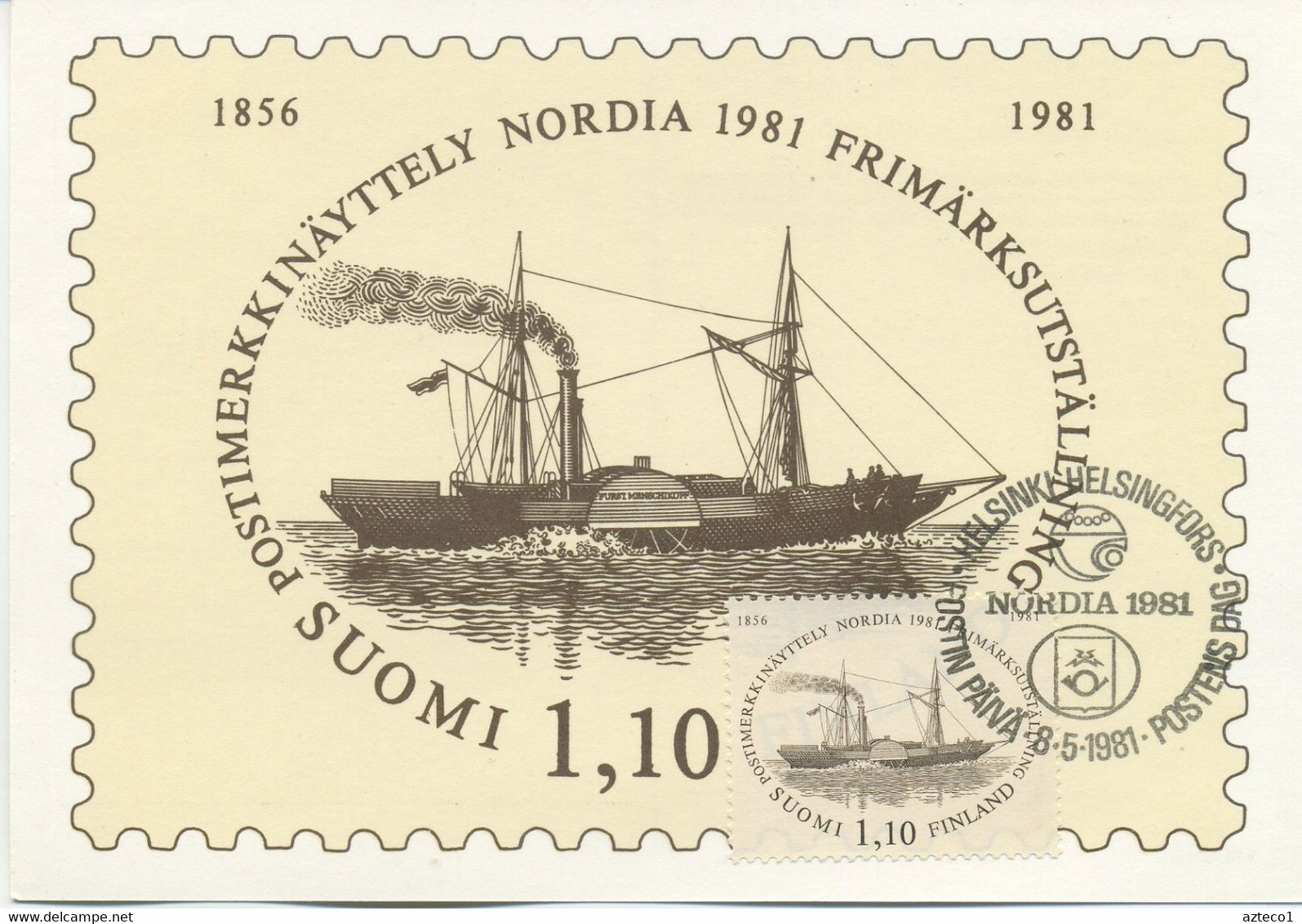 FINLANDIA - MAXIMUM CARD  1981 - NORDIA 1981 - SPECIAL CANCEL - Maximumkarten (MC)