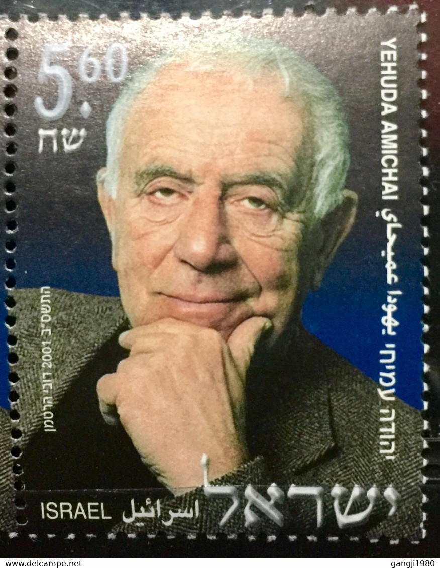 ISRAEL 2001 MNH STAMP ON YEHUDA AMICHAI - Otros & Sin Clasificación