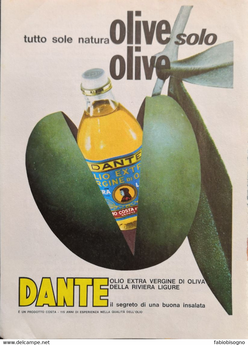 1963/69/74 -  DANTE Olio Di Oliva -  7 P.  Pubblicità Cm. 13 X 18 - Affiches