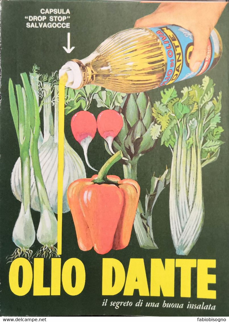 1963/69/74 -  DANTE olio di oliva -  7 p.  pubblicità cm. 13 x 18