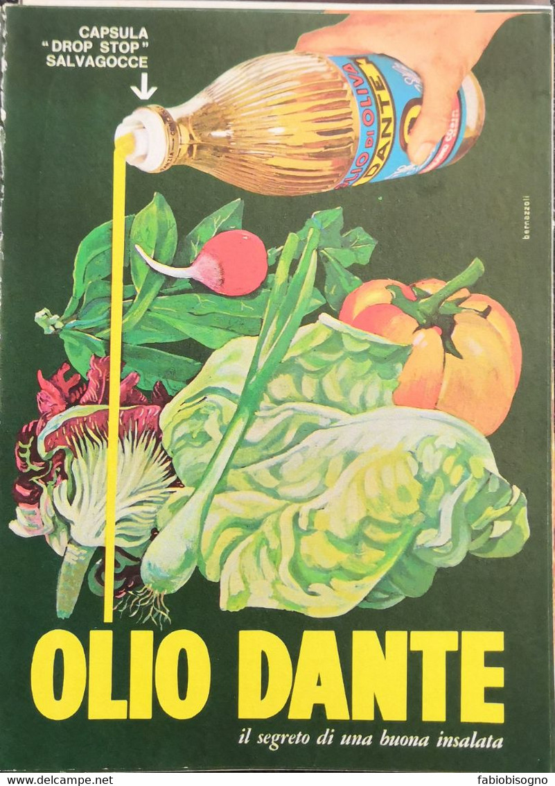 1963/69/74 -  DANTE olio di oliva -  7 p.  pubblicità cm. 13 x 18