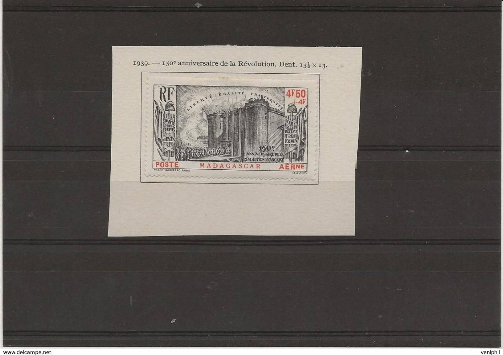 MADAGASCAR POSTE AERIENNE N° 15 NEUF CHARNIERE - ANNEE 1939 - COTE : 24 € - Poste Aérienne