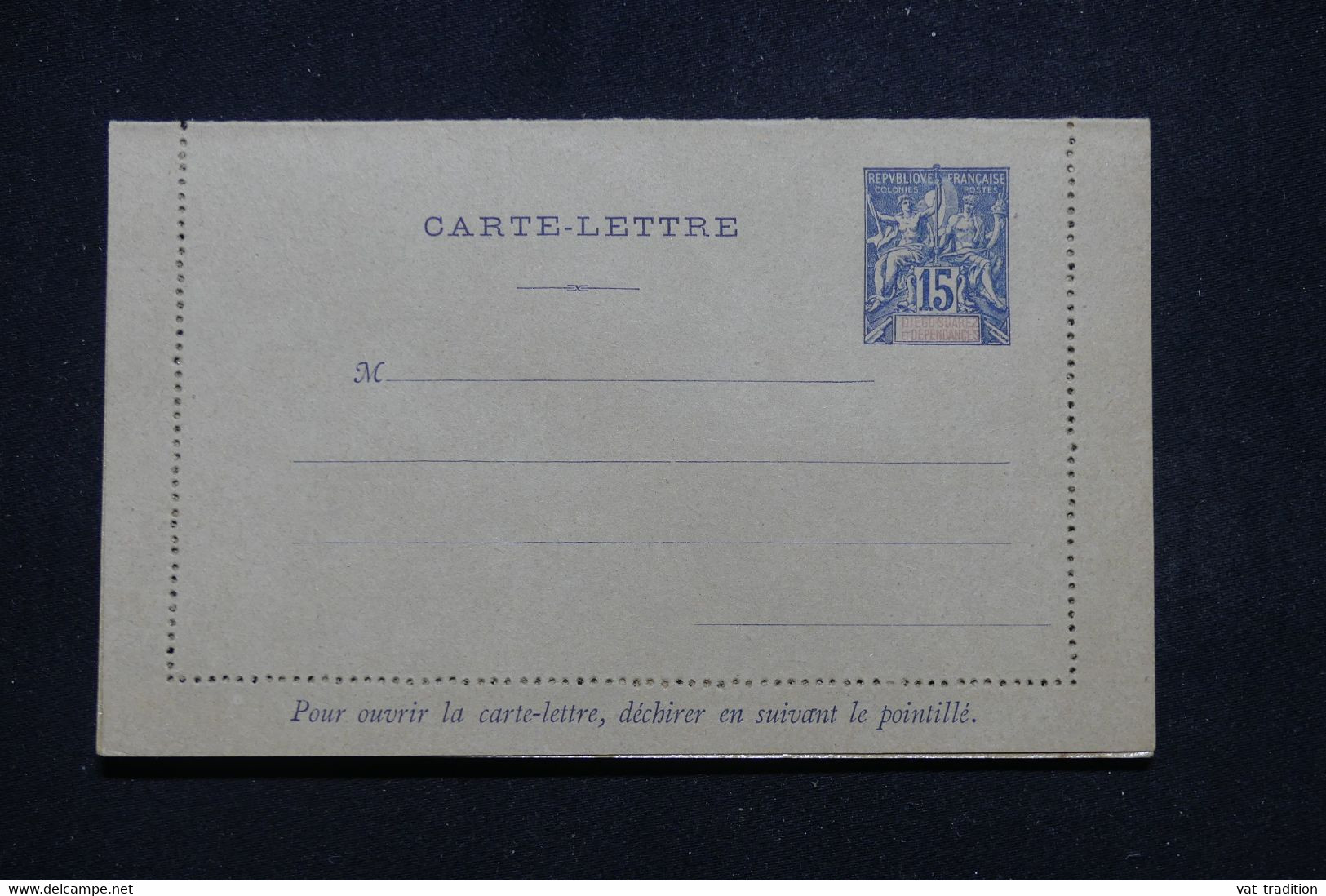 DIEGO SUAREZ - Entier Postal Type Groupe ( Carte Lettre ), Non Circulé - L 95845 - Lettres & Documents