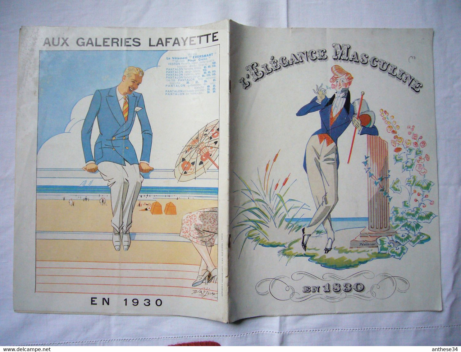 Catalogue Pub 1930 L'élégance Masculine Galeries Lafayette Vêtements Pour Hommes 24 Pages - Reclame