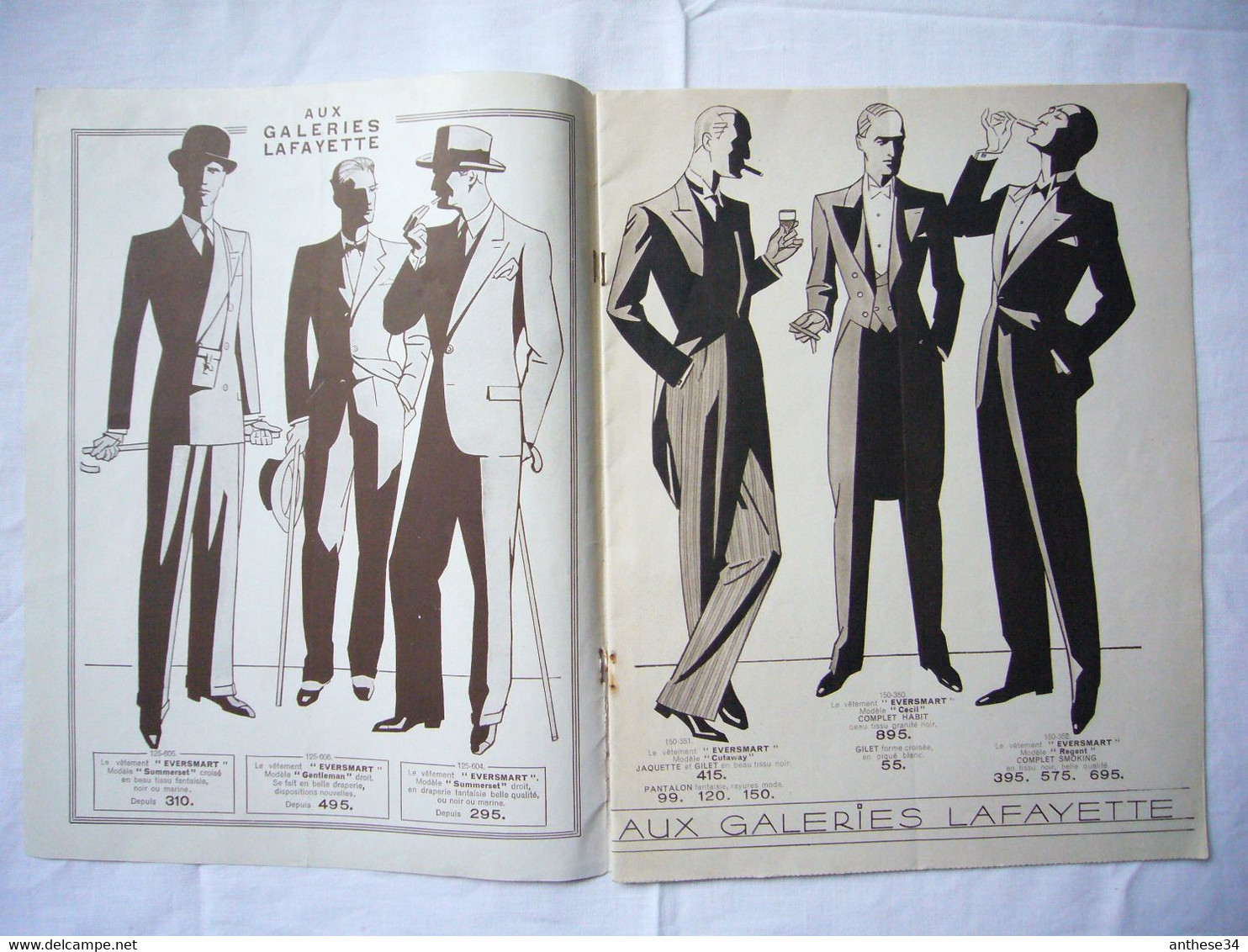 Catalogue Pub 1930 L'élégance Masculine Galeries Lafayette Vêtements Pour Hommes 24 Pages - Reclame