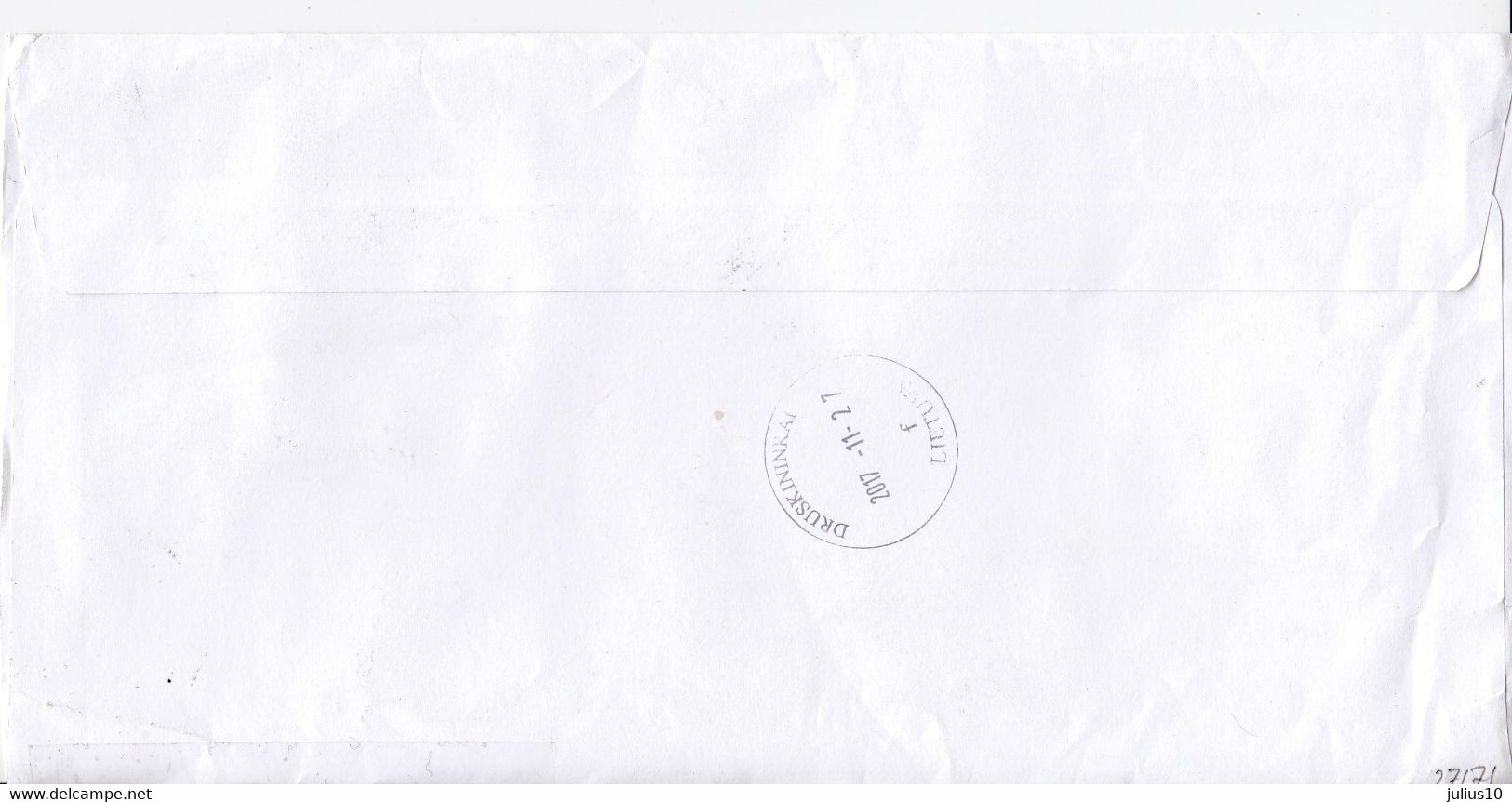 GREECE 2017 Registered Cover Sent To Lithuania Druskininkai #27171 - Cartas & Documentos