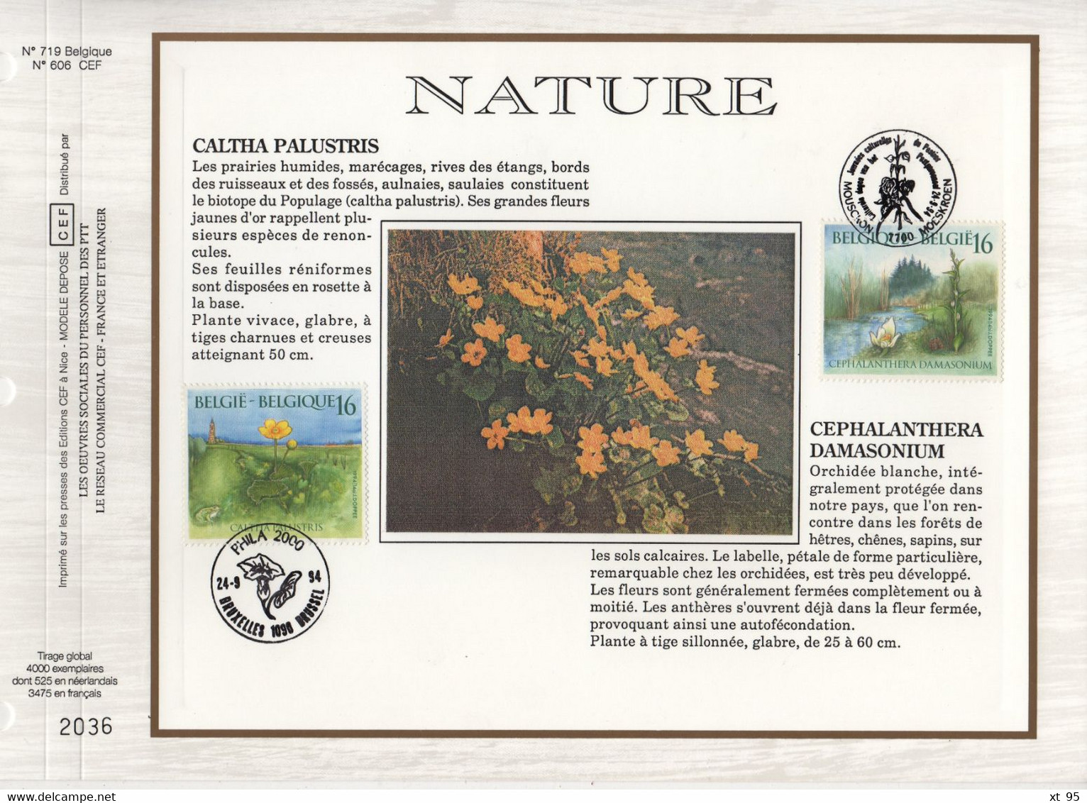 Belgique - CEF N°719 - Nature - 1991-2000