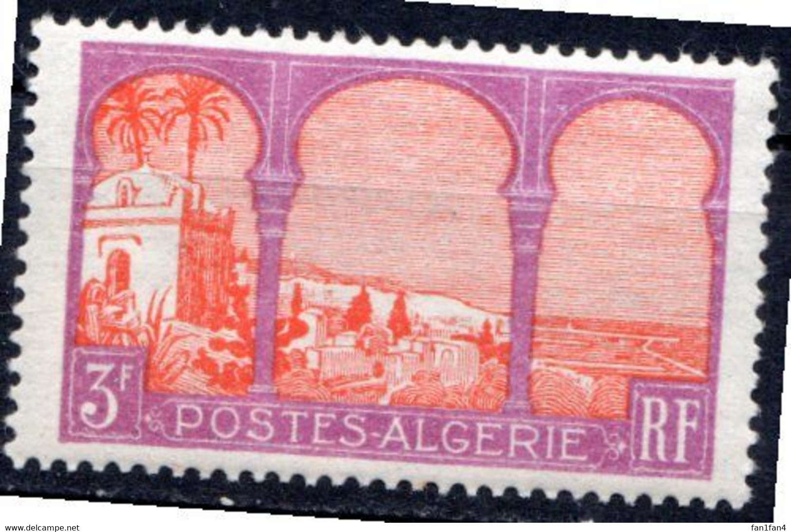 ALGERIE - (Département Français) - 1926 - N° 55 - 3 F. Violet Et Orange -  (Vue Prise De Mustapha Supérieure) - Other & Unclassified